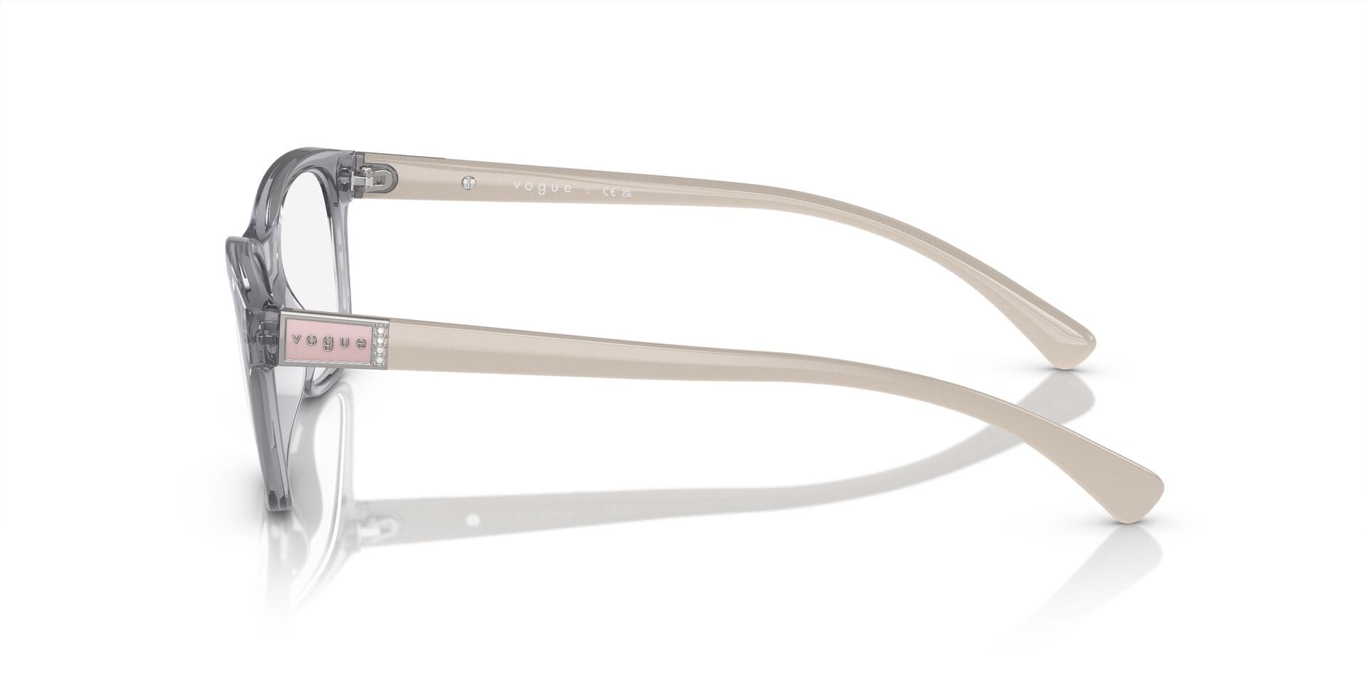 Vogue 0VO5424B Frame Transparent Grey Female Full Shell Frame — view 3