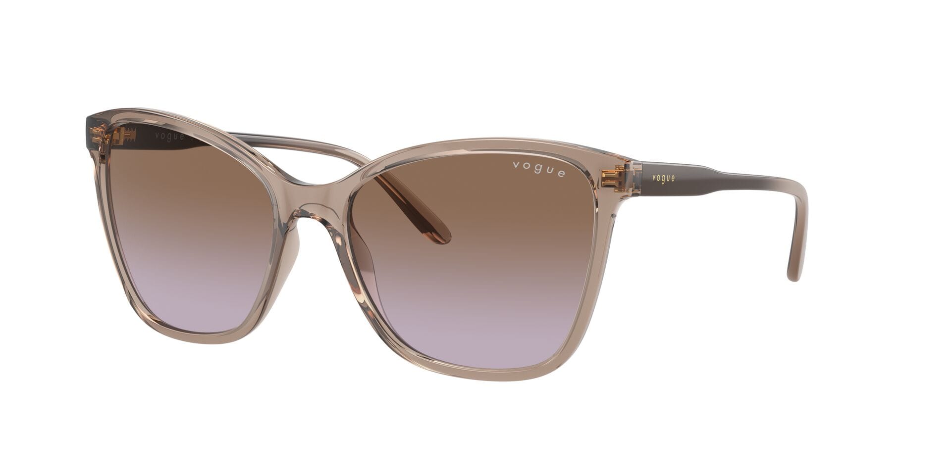 Vogue 0VO5520S Sunglass Transparent Brown Female Full Shell — Transparent Brown frame