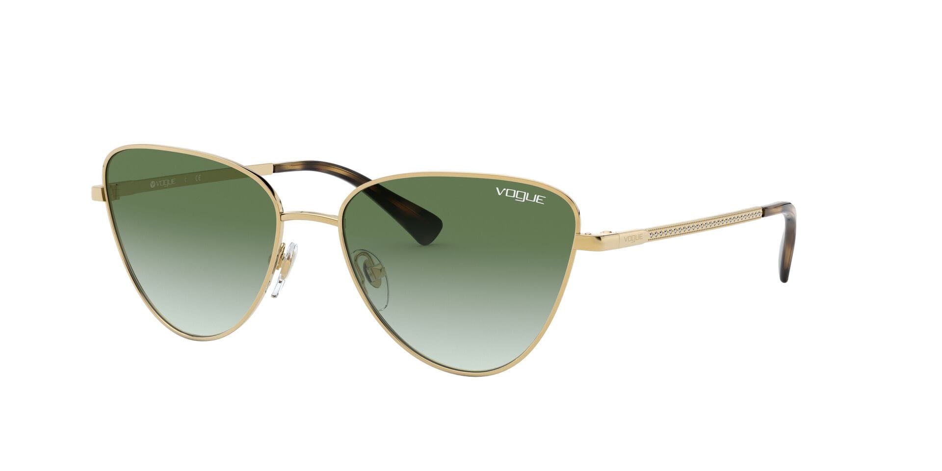 Vogue VO4145SB Sunglass Gold Female Full Metal Sunglass — Gold frame — alternate view