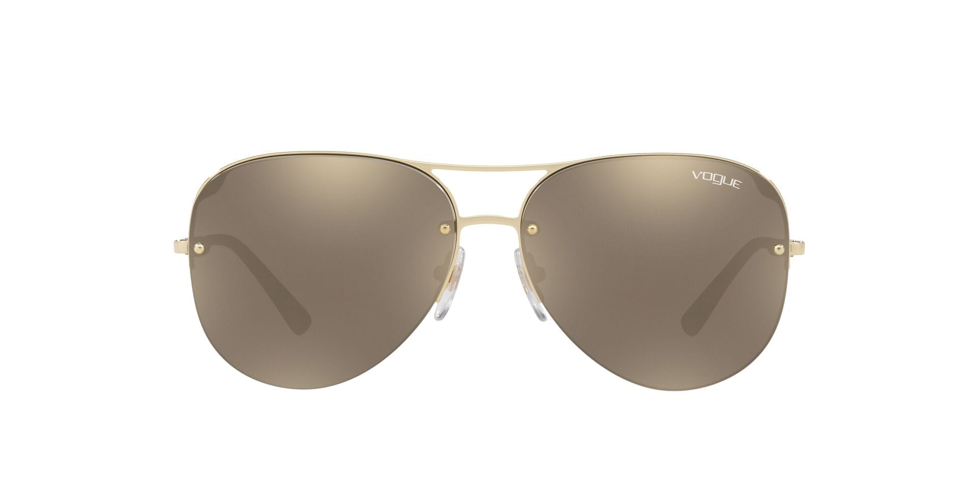 Vogue VO4080S Sunglass Gold Male RimLess Metal Sunglass — Gold frame — view 2