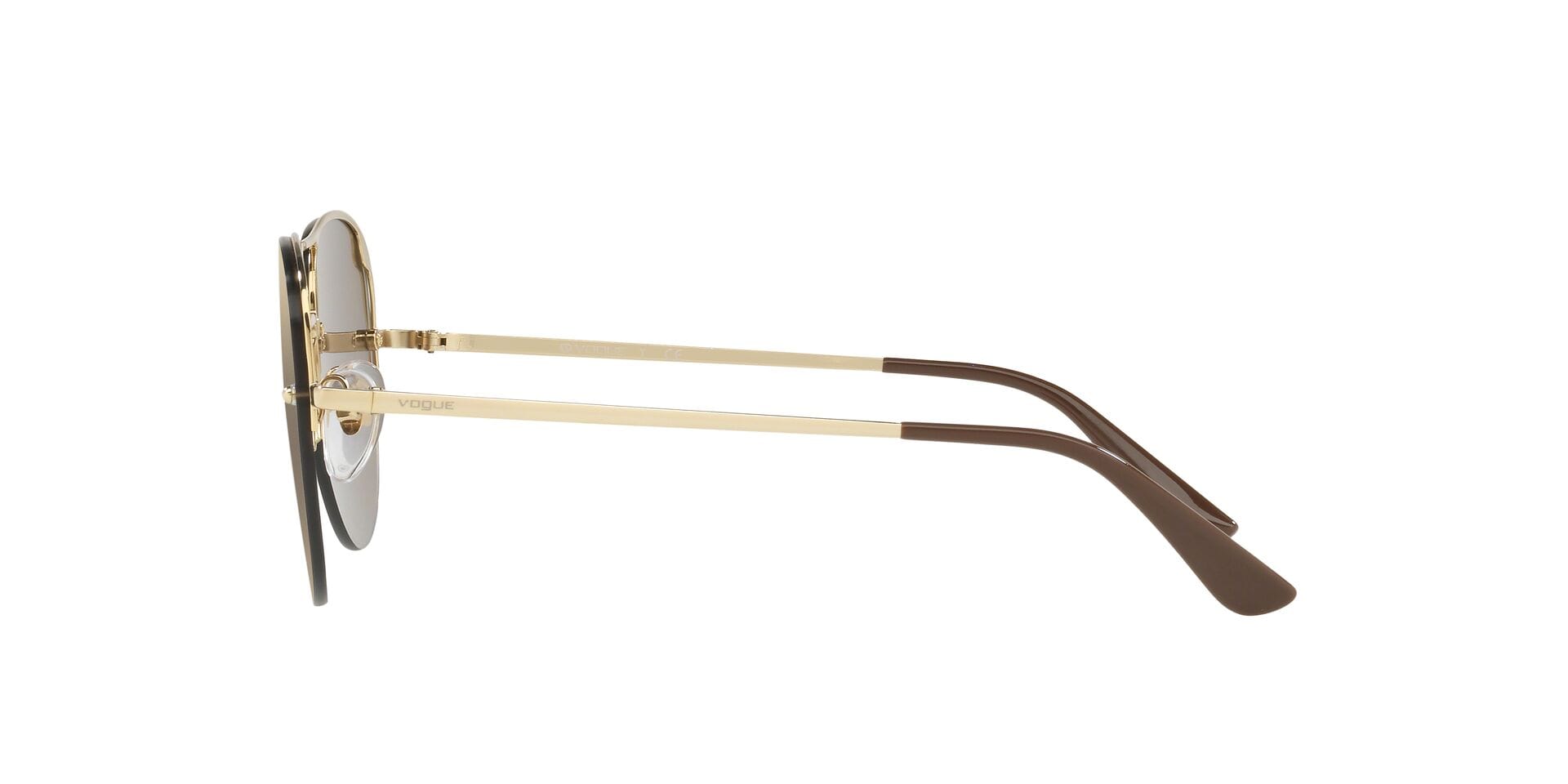 Vogue VO4080S Sunglass Gold Male RimLess Metal Sunglass — Gold frame — view 3