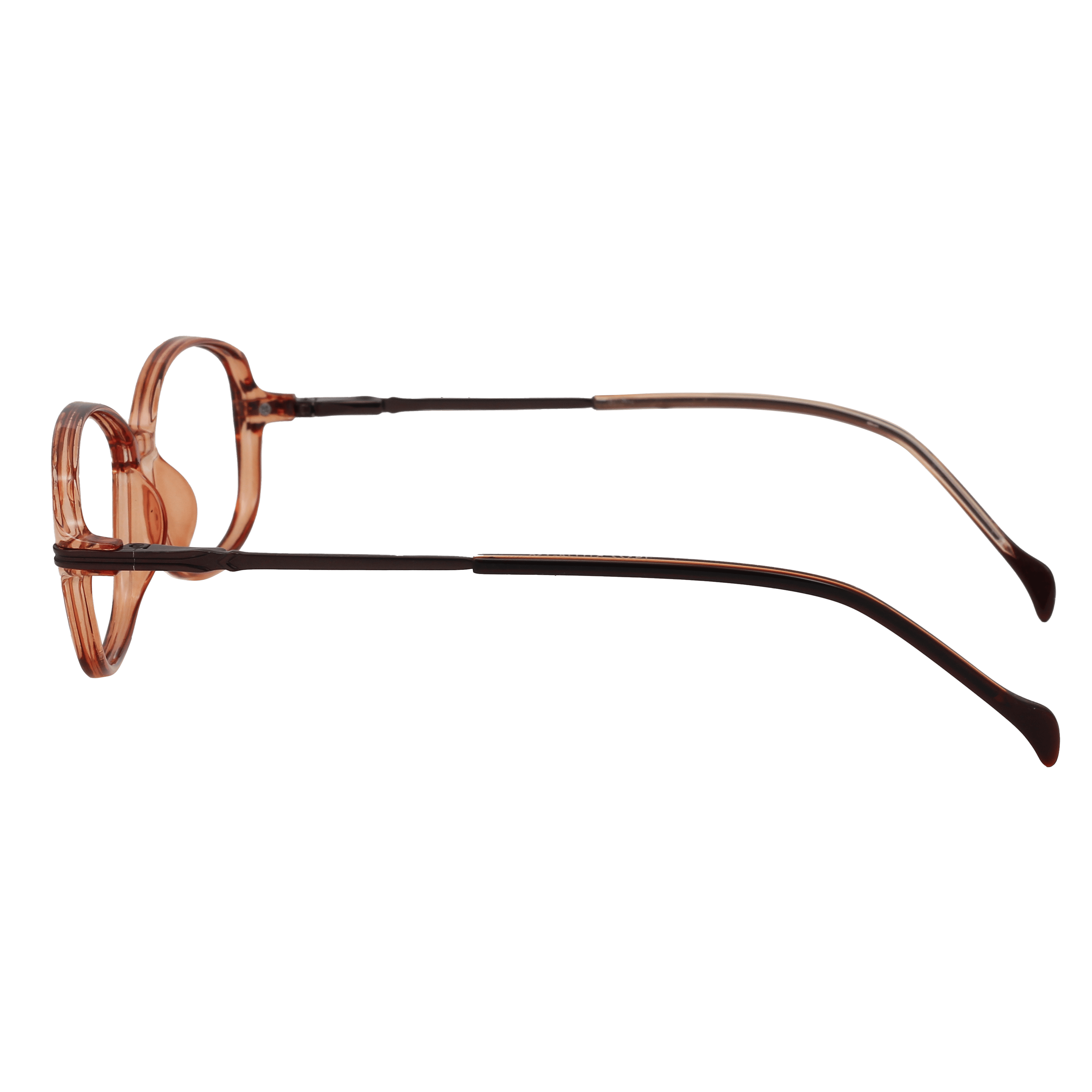 Inspira 19322 Frame Brown Female Full Metal Frame — Brown frame — view 3
