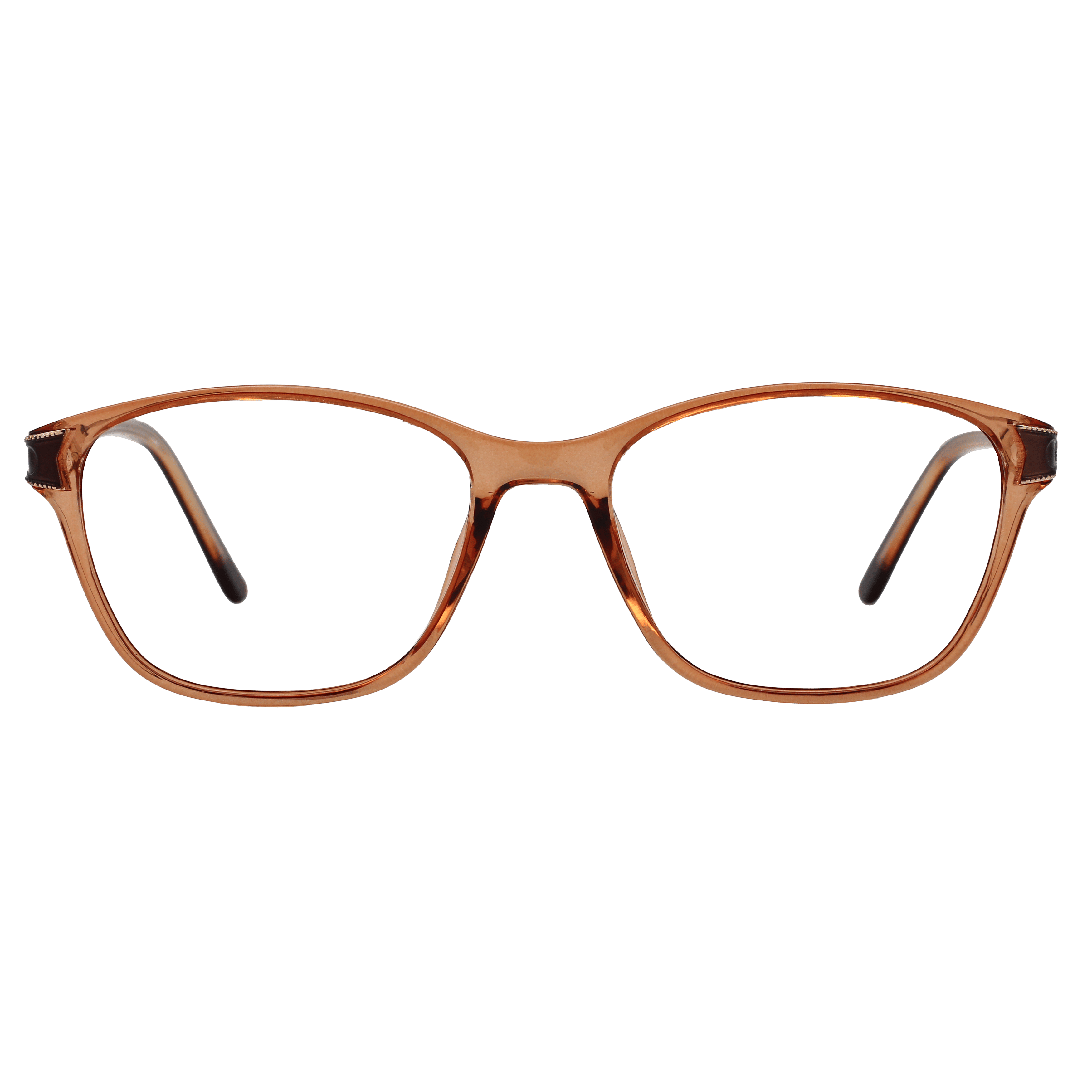 Inspira 19328 Frame Brown Female Full Metal Frame — Brown frame — view 2