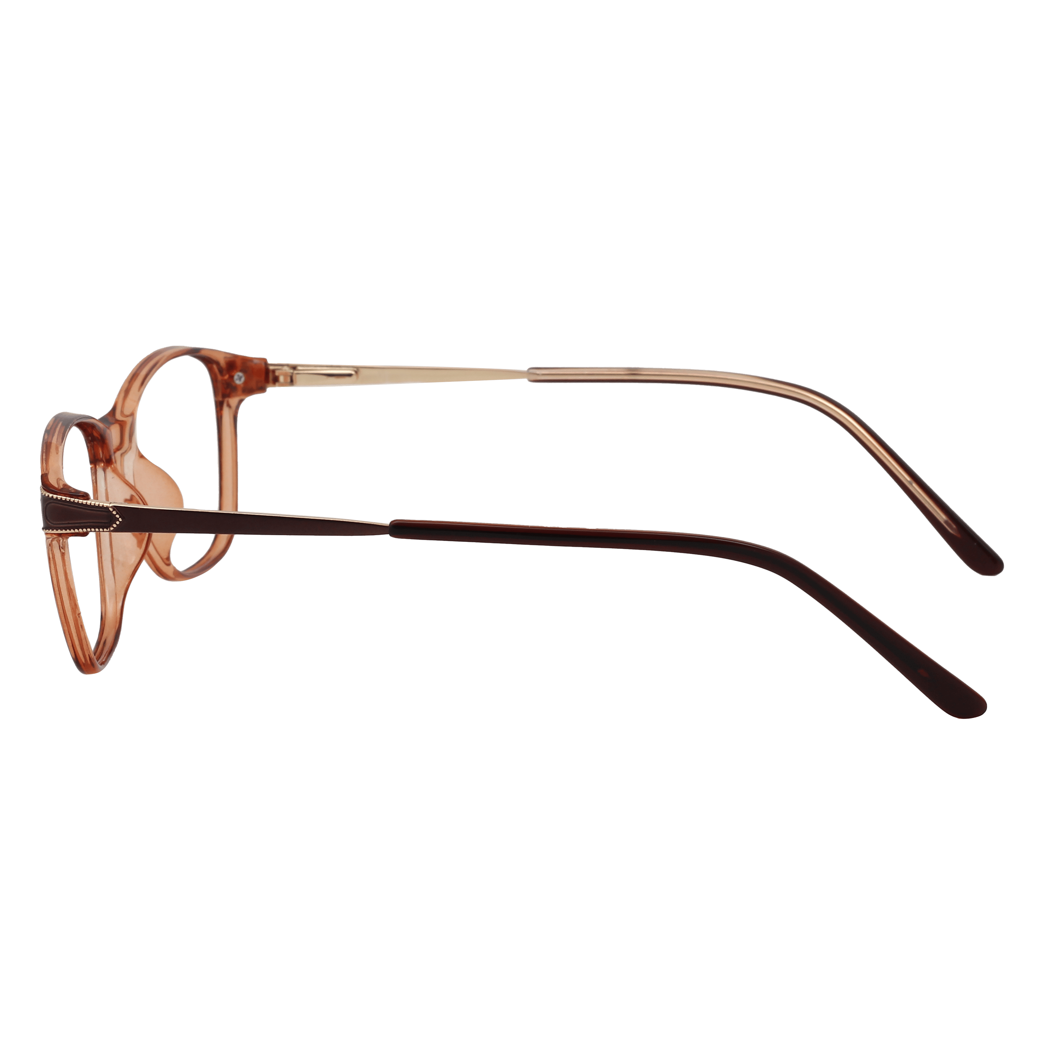 Inspira 19328 Frame Brown Female Full Metal Frame — Brown frame — view 3