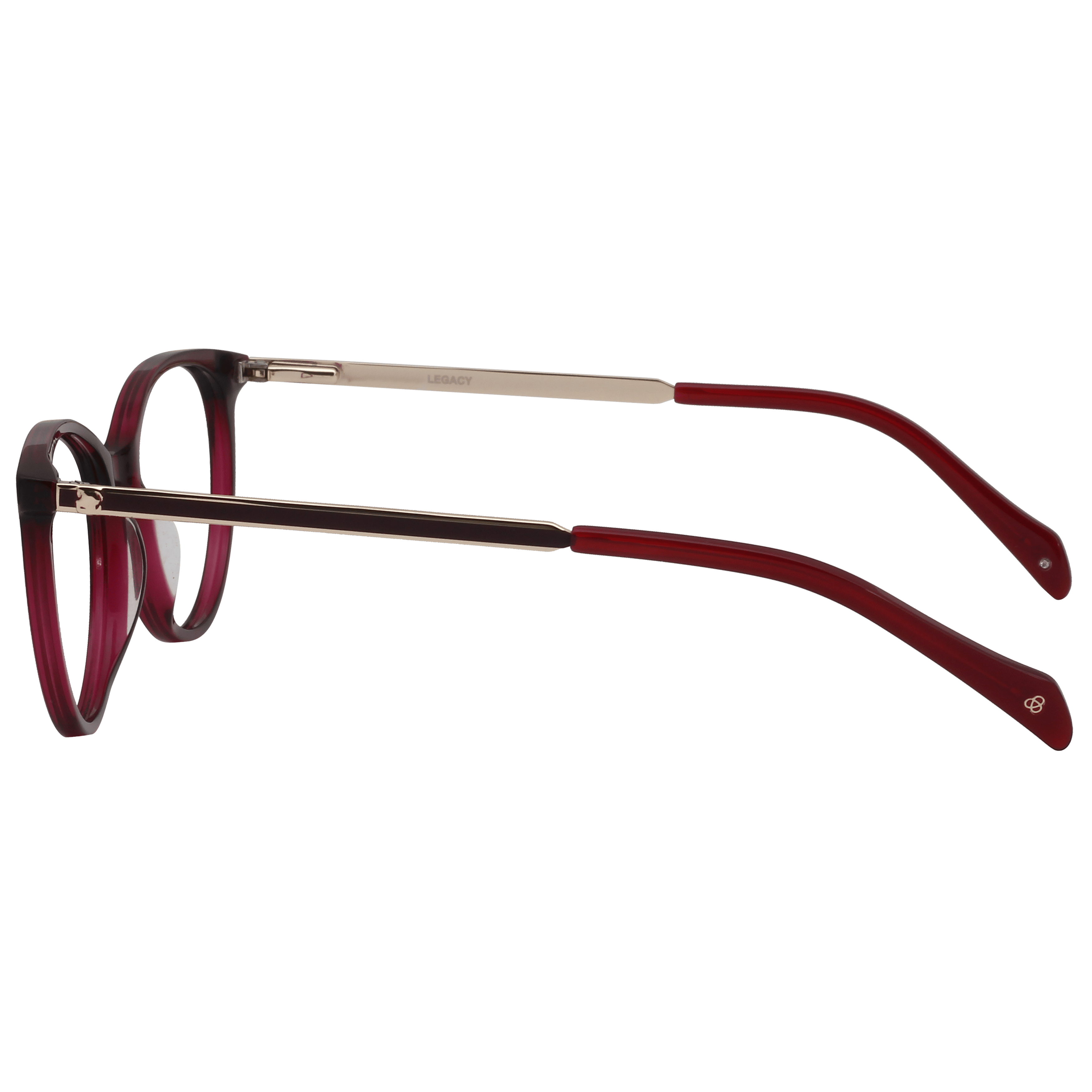 Inspira 0919D Frame Maroon Female Full Metal Frame — Maroon frame — view 3