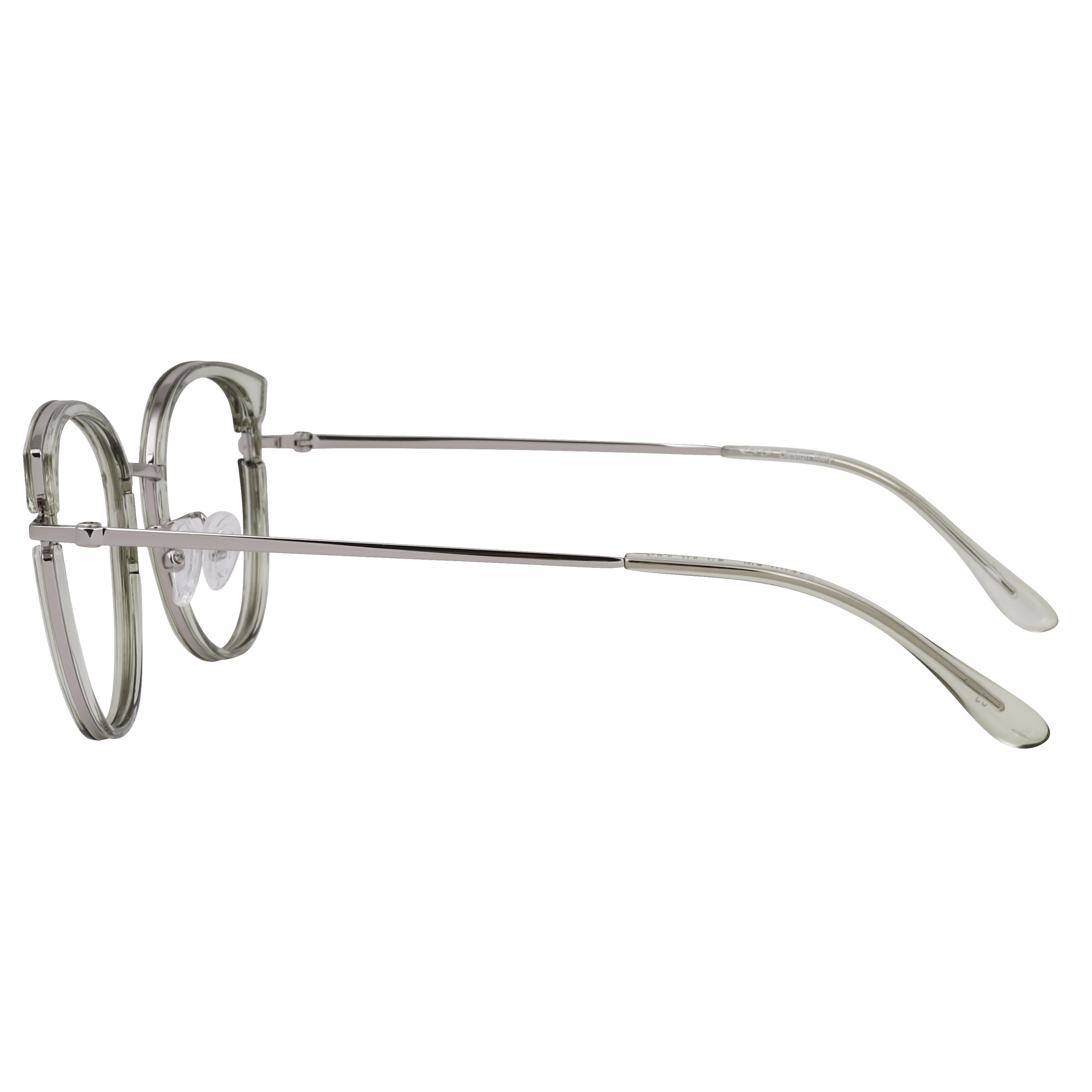 Inspira 50280 Frame Transparent Green Female Full Metal Frame — view 3