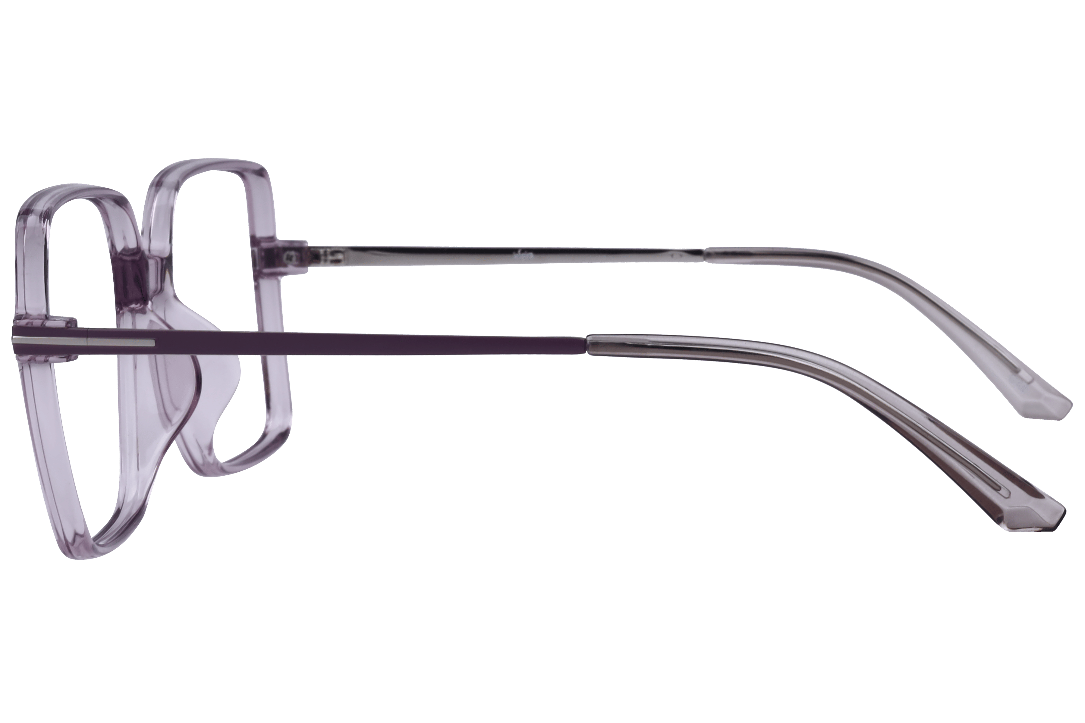 Inspira 50352-FW Frame Transparent Pink Female Full Metal Frame — Transparent Pink frame — view 3