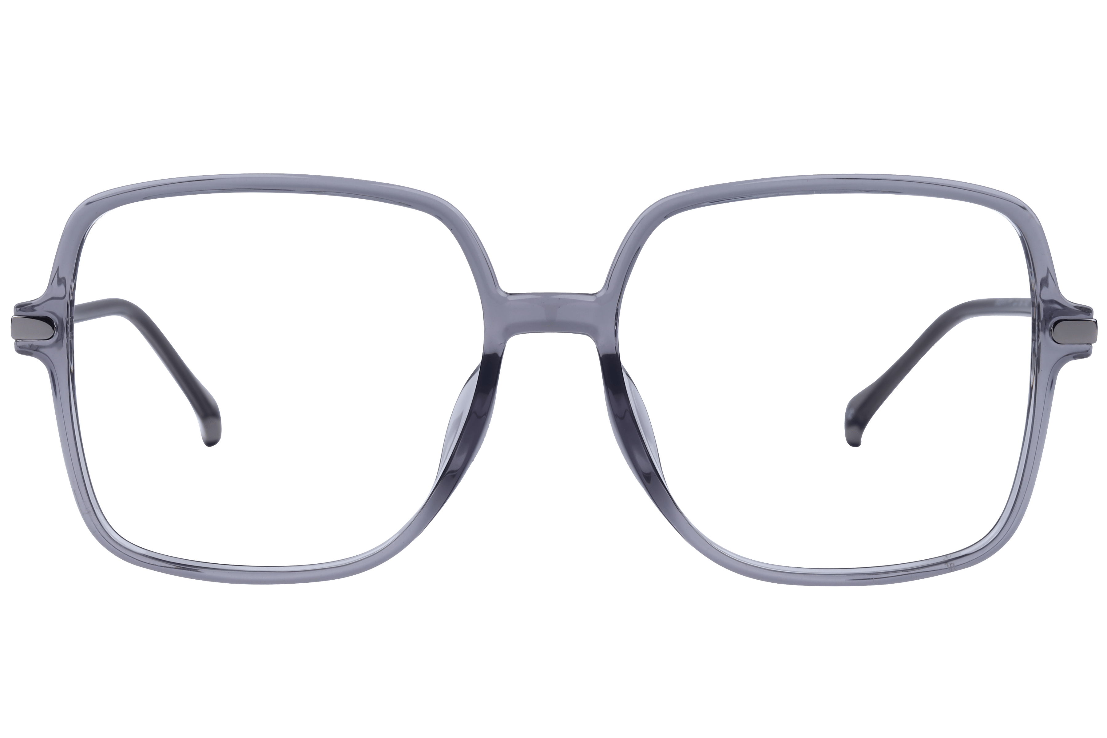 Inspira 50345-FW Frame Transparent Grey Female Full Metal Frame — Transparent Grey frame — view 2