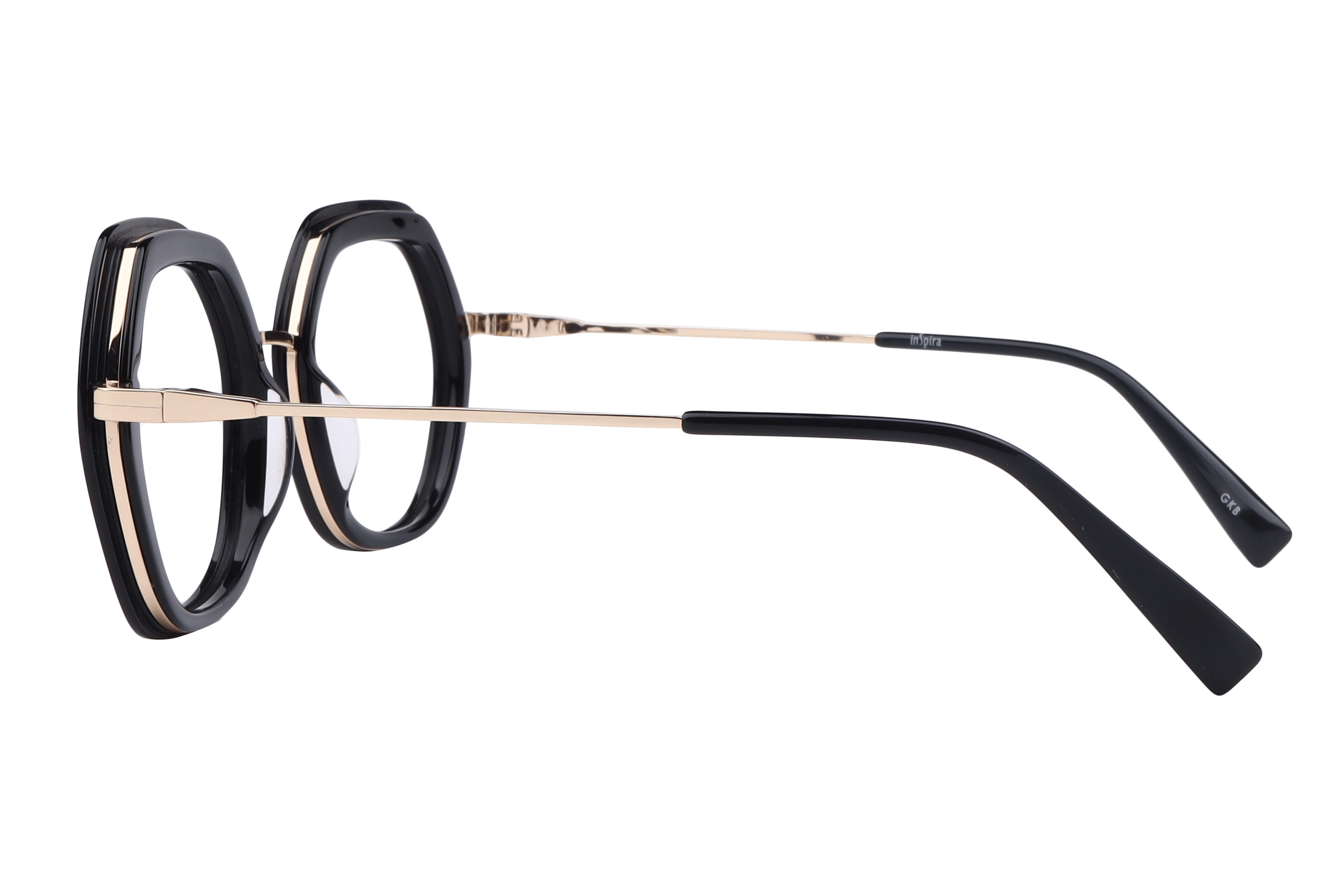 Inspira MB1102 Frame Black Female Full Metal Frame — Black frame — view 3