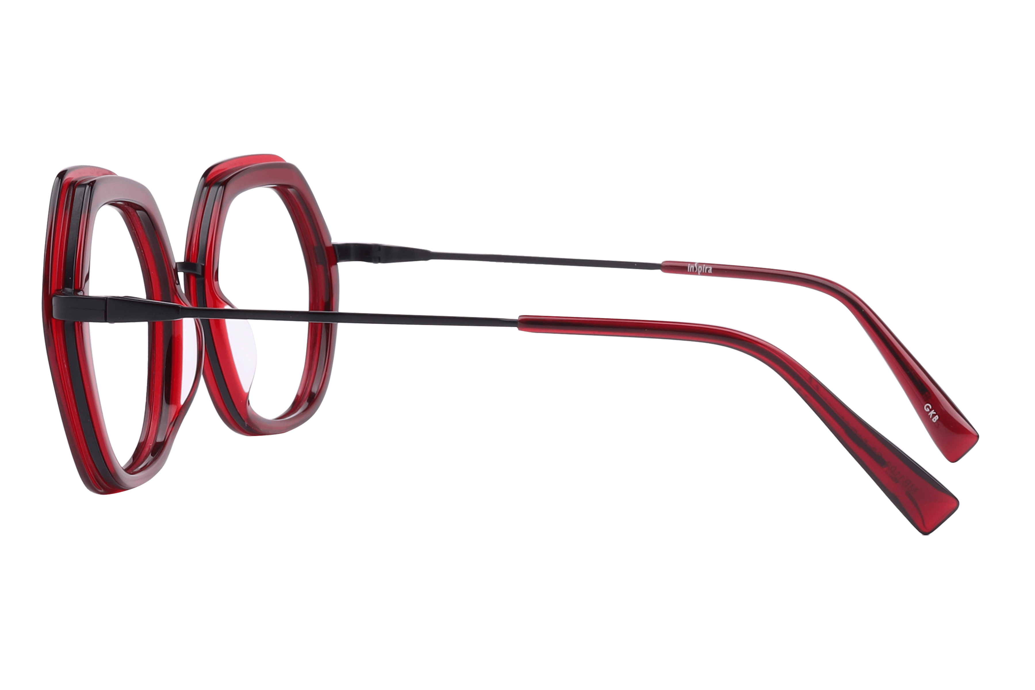 Inspira MB1102 Frame Maroon Female Full Metal Frame — Maroon frame — view 3