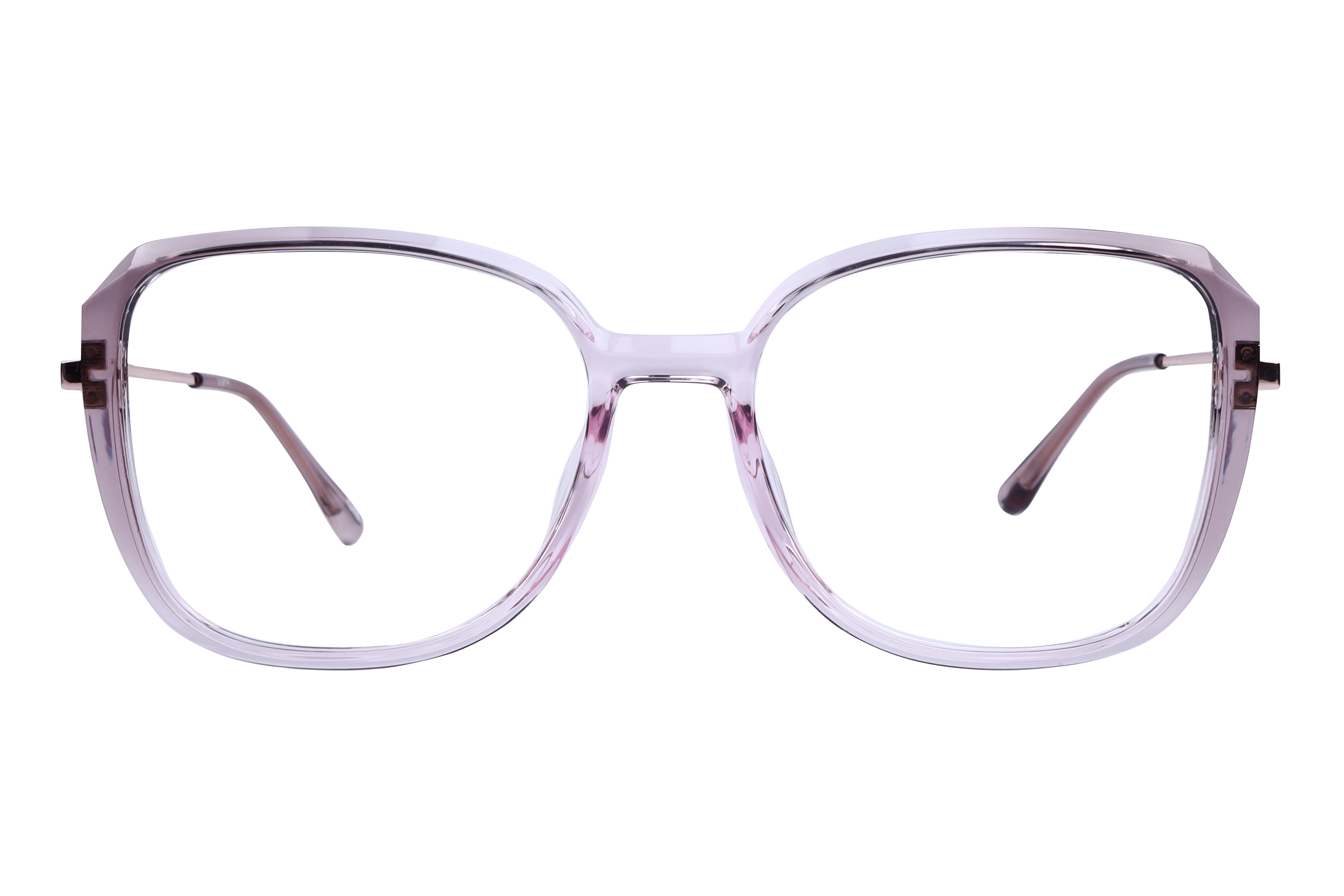 Inspira 50405-FW Frame Transparent Pink Female Full Metal Frame — Transparent Pink frame — view 2