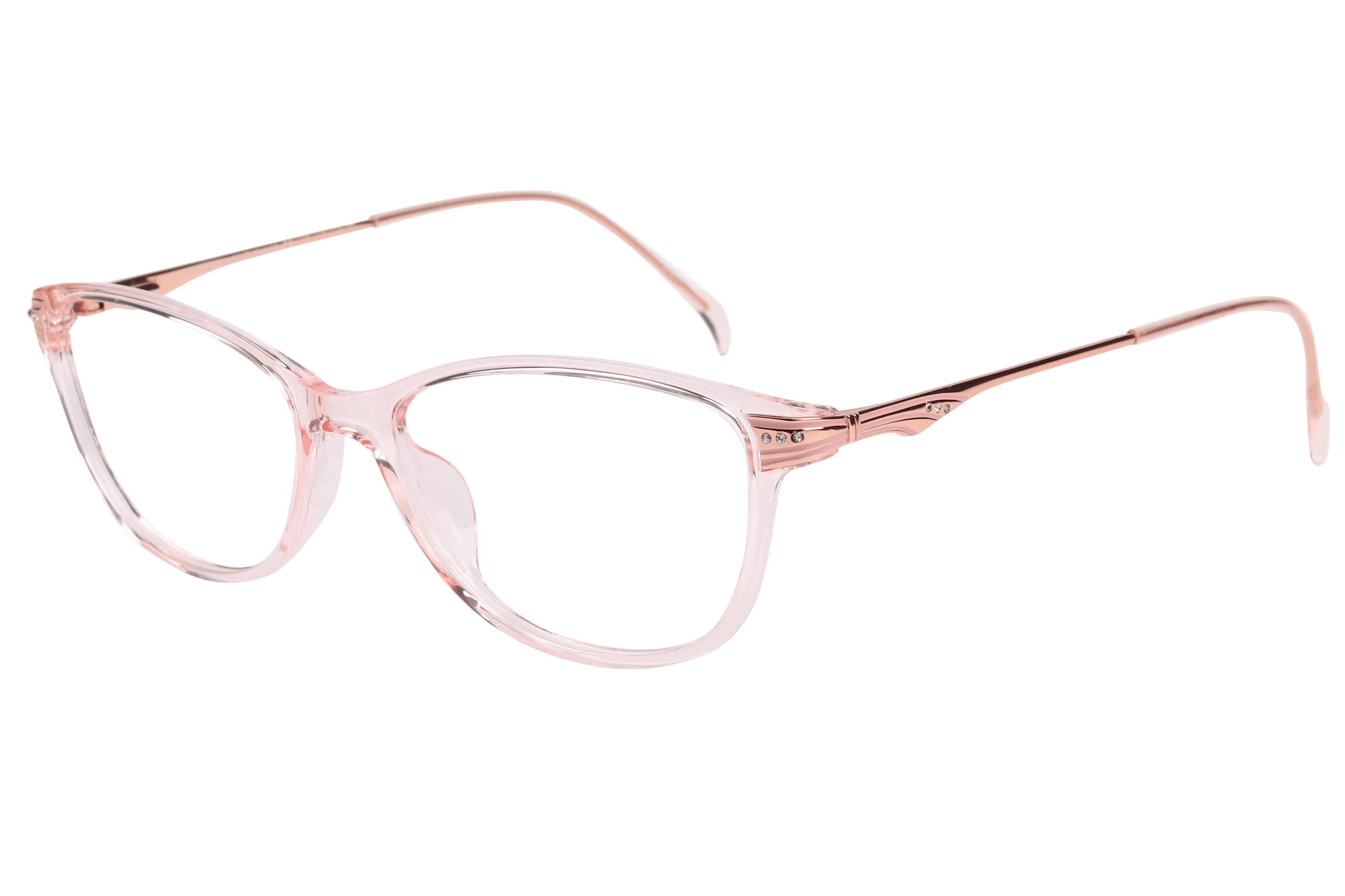 Inspira 20635-EW Frame Transparent Pink Female Full Metal — Transparent Pink frame