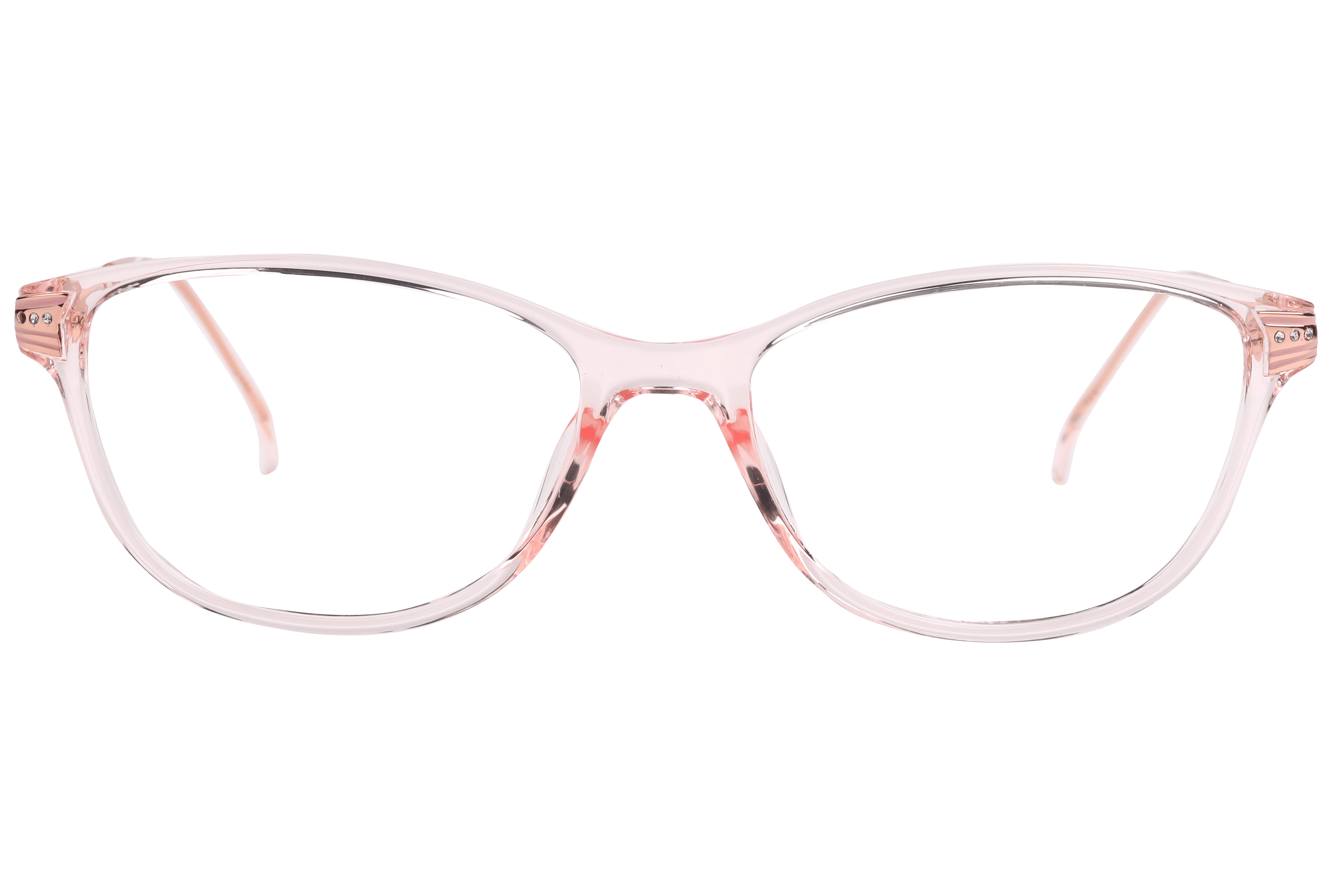 Inspira 20635-EW Frame Transparent Pink Female Full Metal Frame — Transparent Pink frame — view 2