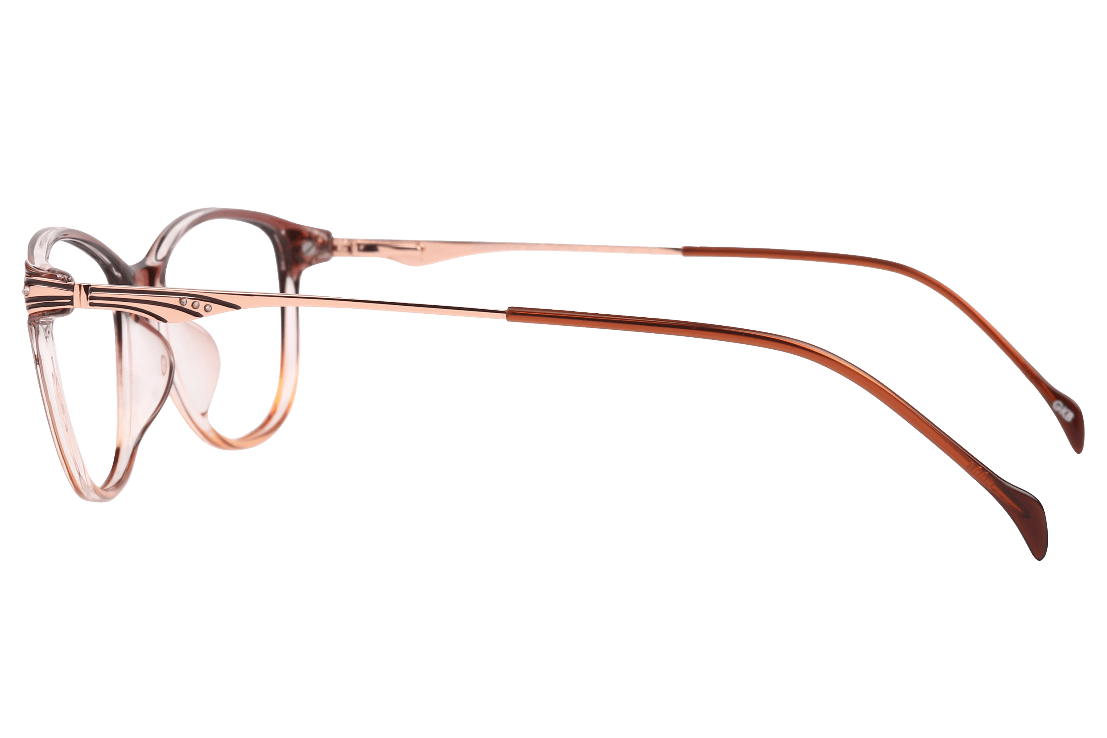 Inspira 20635-EW Frame Transparent Maroon Female Full Metal Frame — view 3