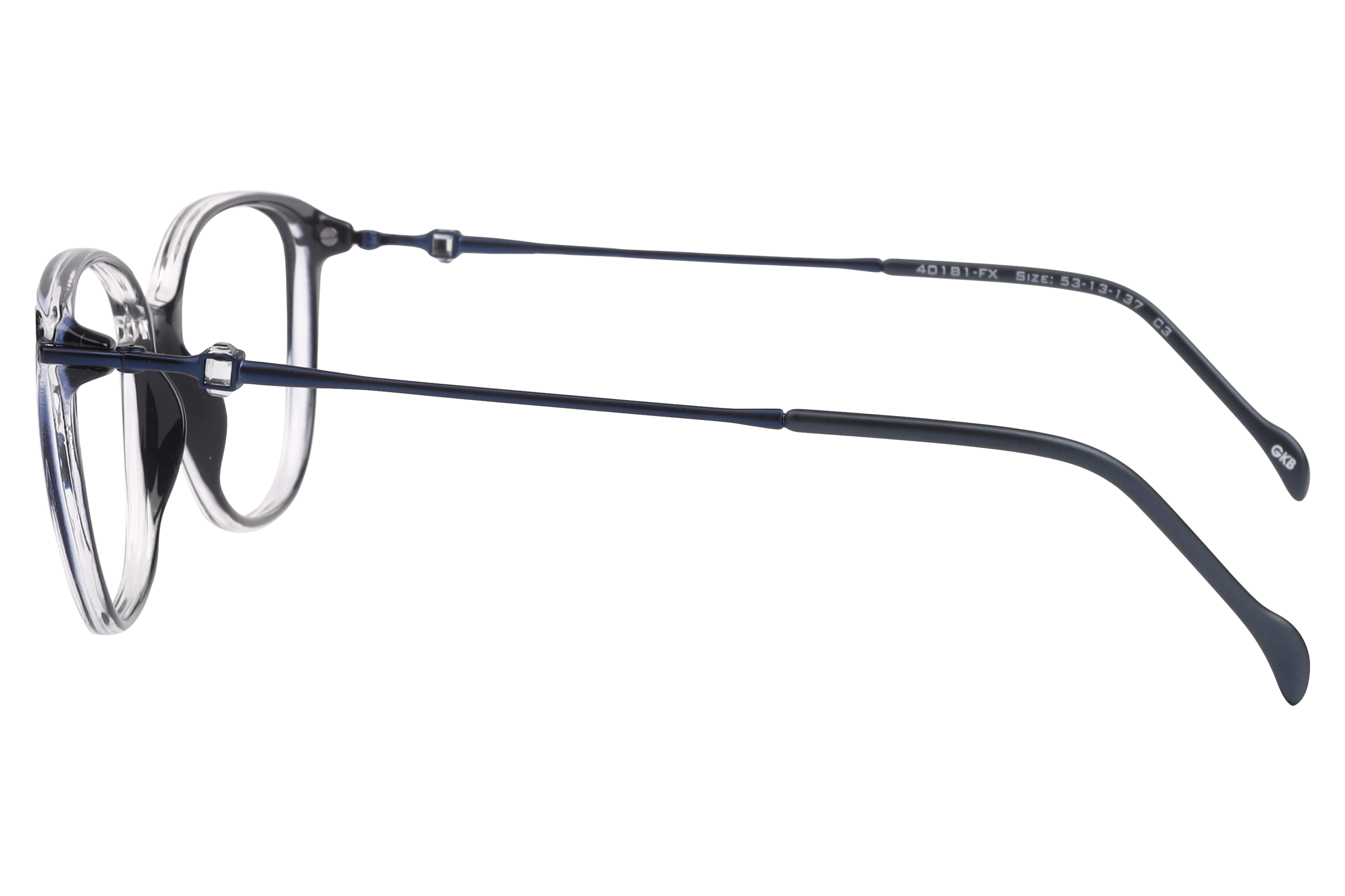 Inspira 40181-FX Frame Blue Female Full Metal Frame — Blue frame — view 3