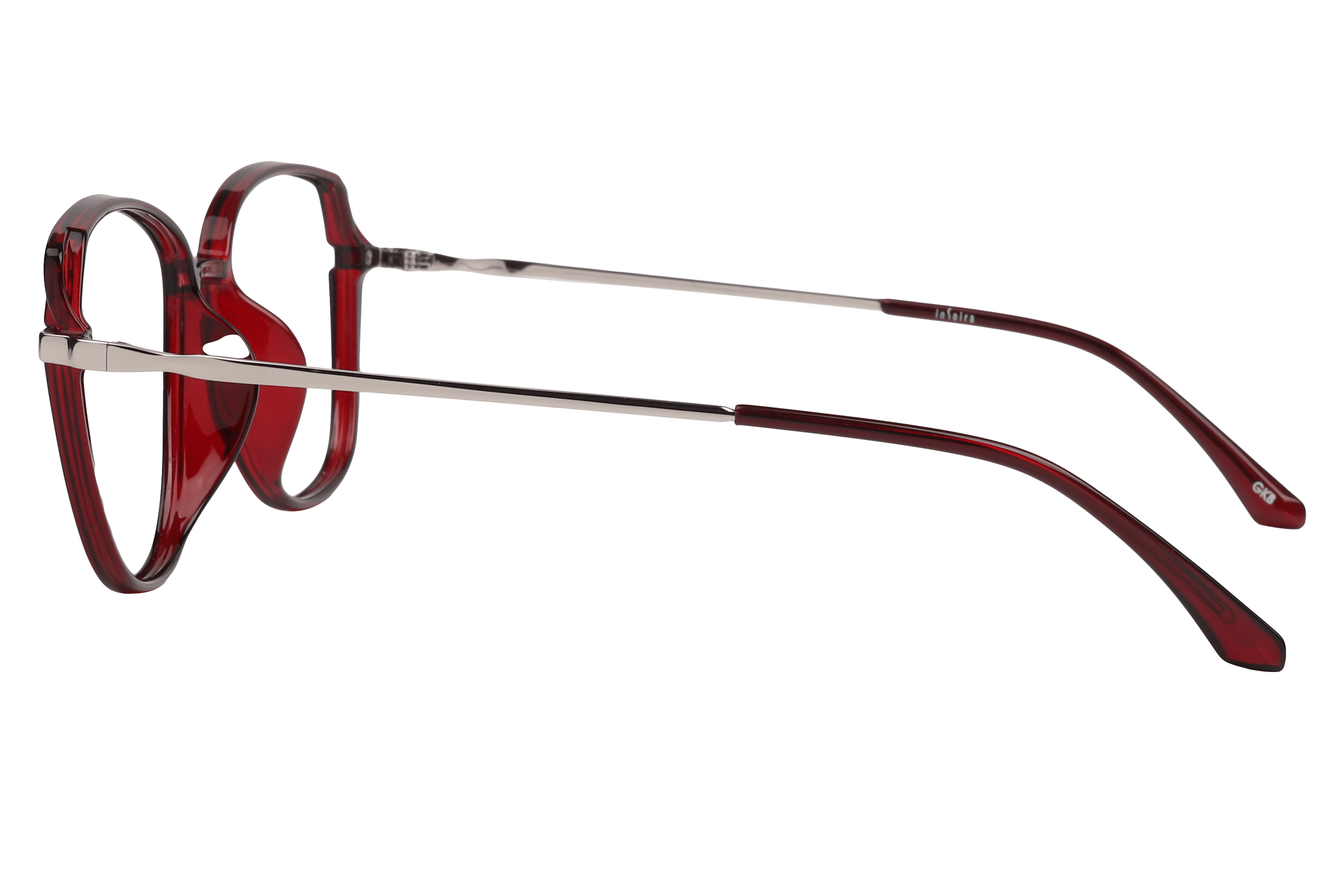 Inspira 50235-FW Frame Maroon Female Full Metal Frame — Maroon frame — view 3