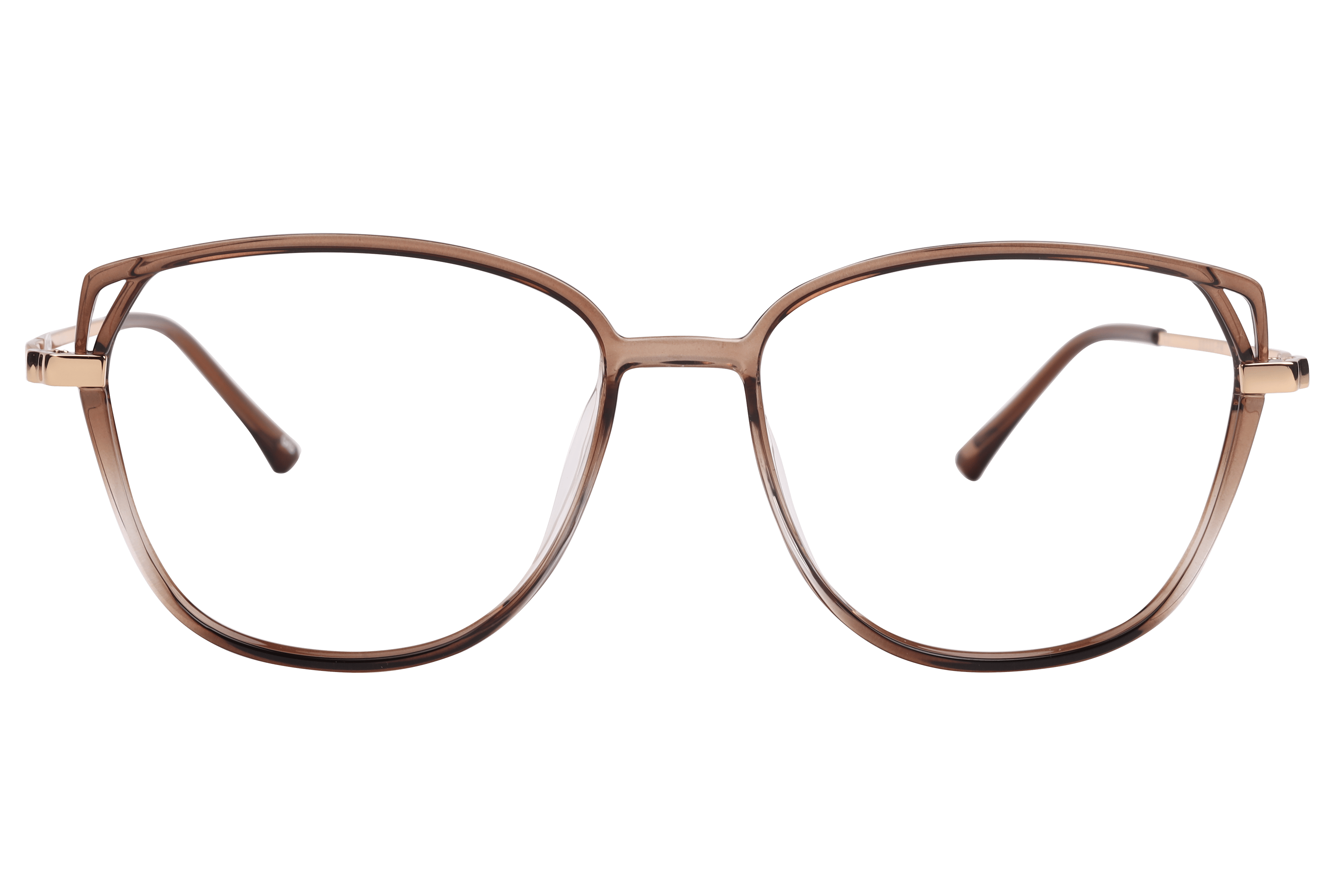 Inspira 50235-FW Frame Transparent Brown Female Full Metal Frame — Transparent Brown frame — view 2
