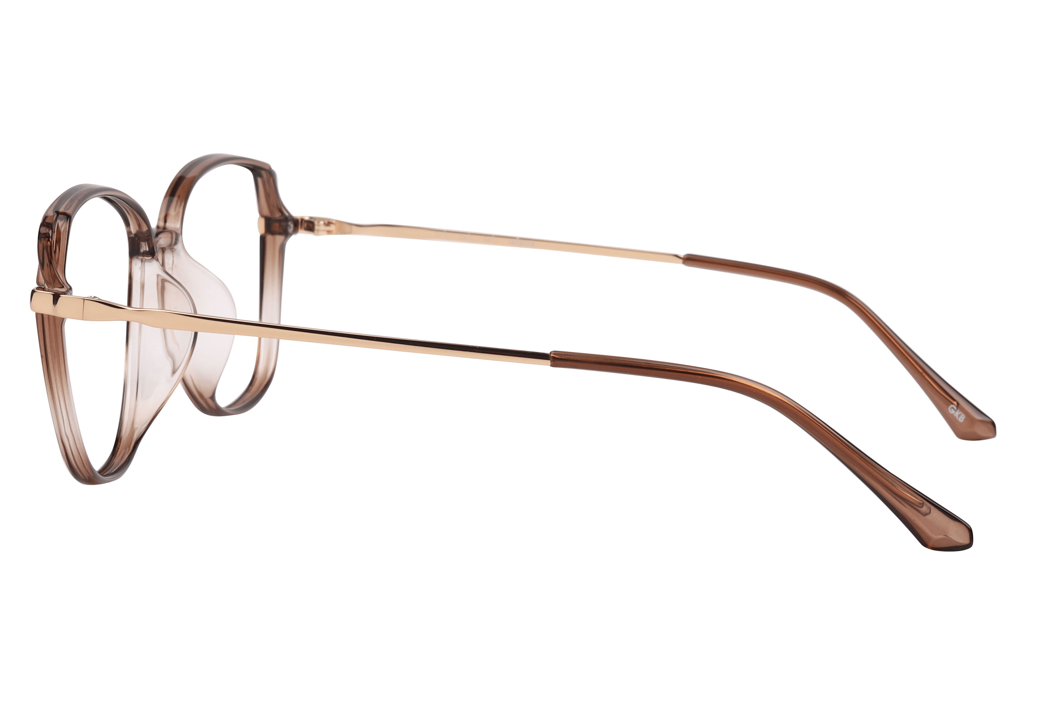 Inspira 50235-FW Frame Transparent Brown Female Full Metal Frame — Transparent Brown frame — view 3
