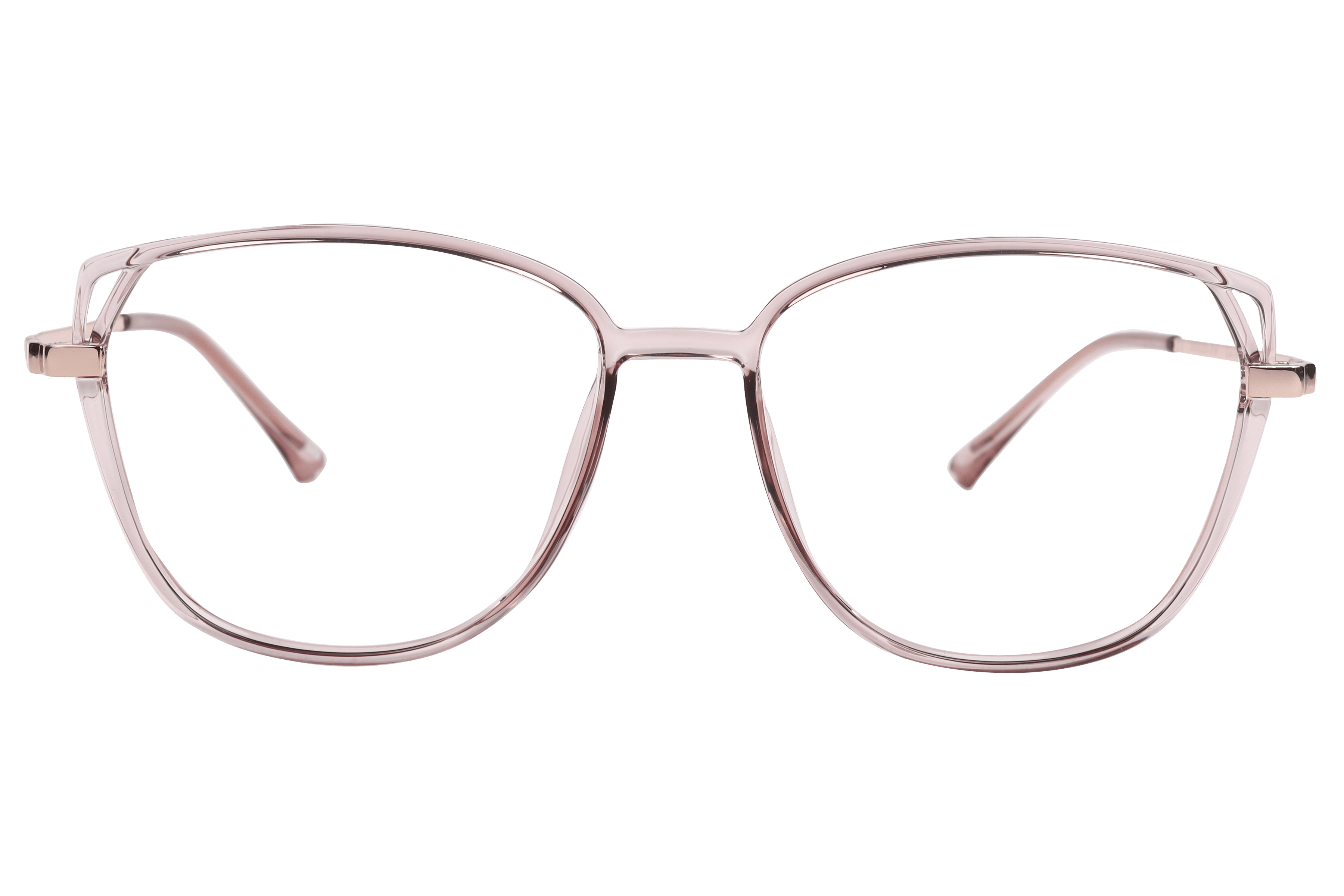 Inspira 50235-FW Frame Transparent Pink Female Full Metal Frame — Transparent Pink frame — view 2