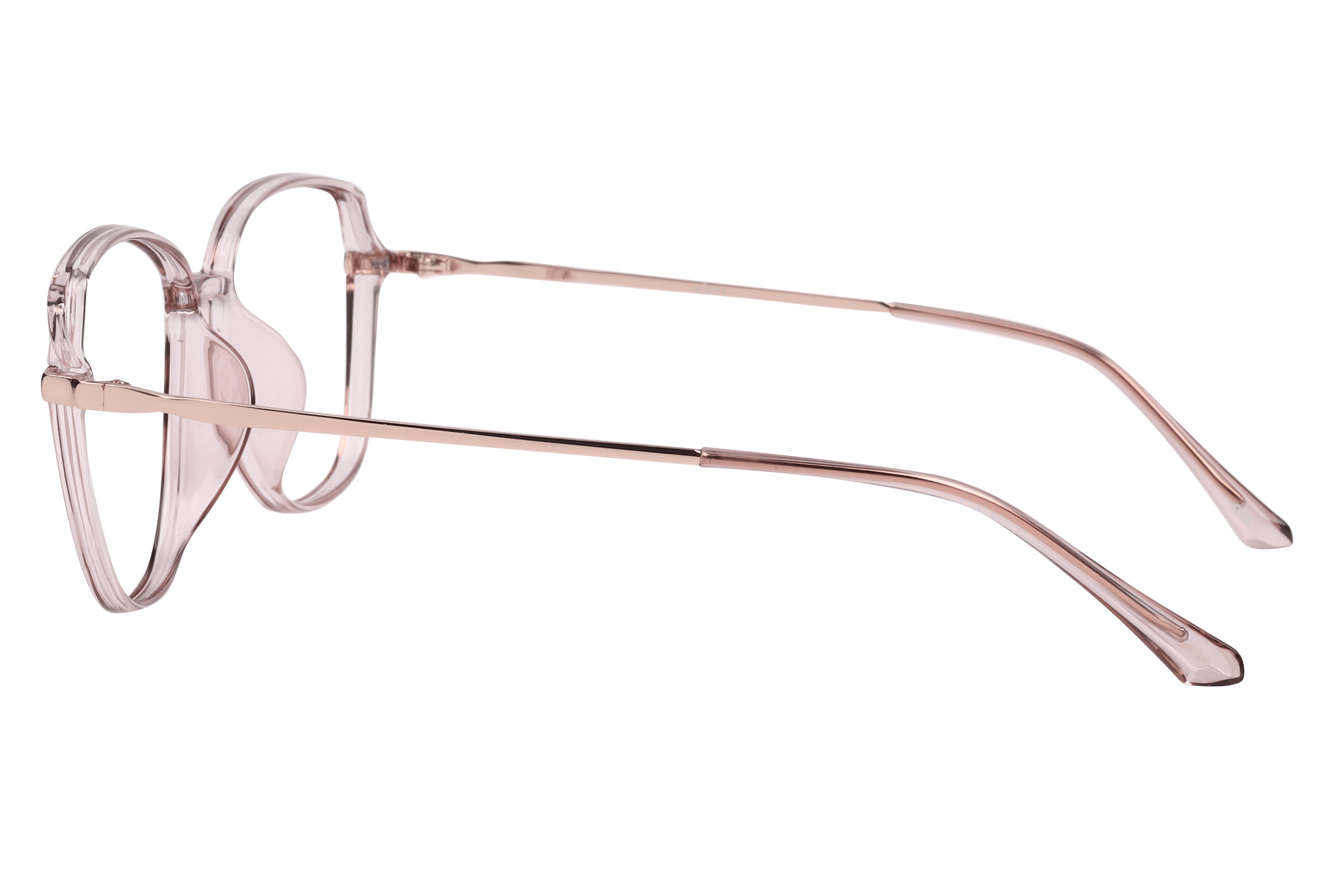 Inspira 50235-FW Frame Transparent Pink Female Full Metal Frame — Transparent Pink frame — view 3