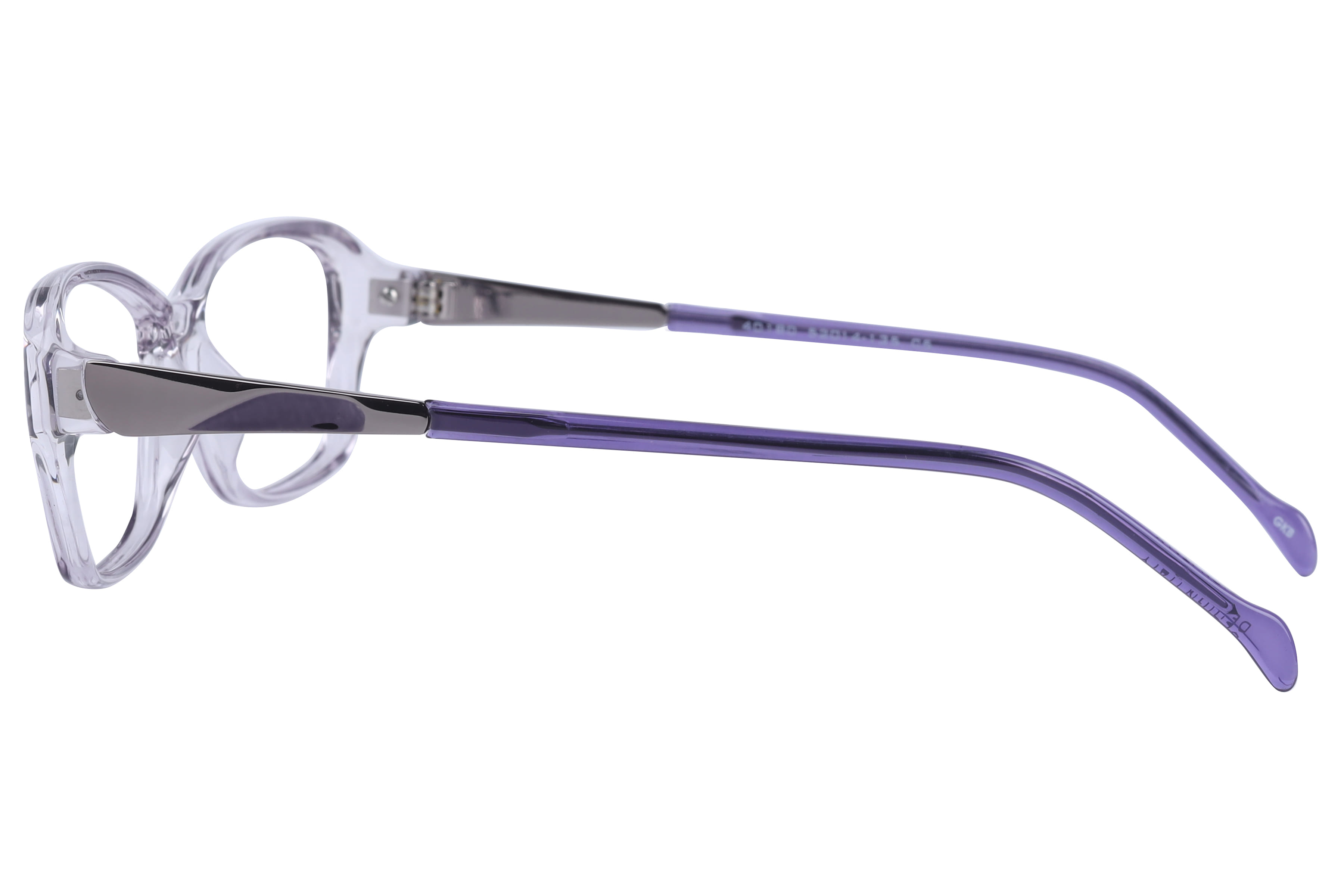 Inspira 40180 Frame Transparent Female Full Metal Frame — Transparent frame — view 3