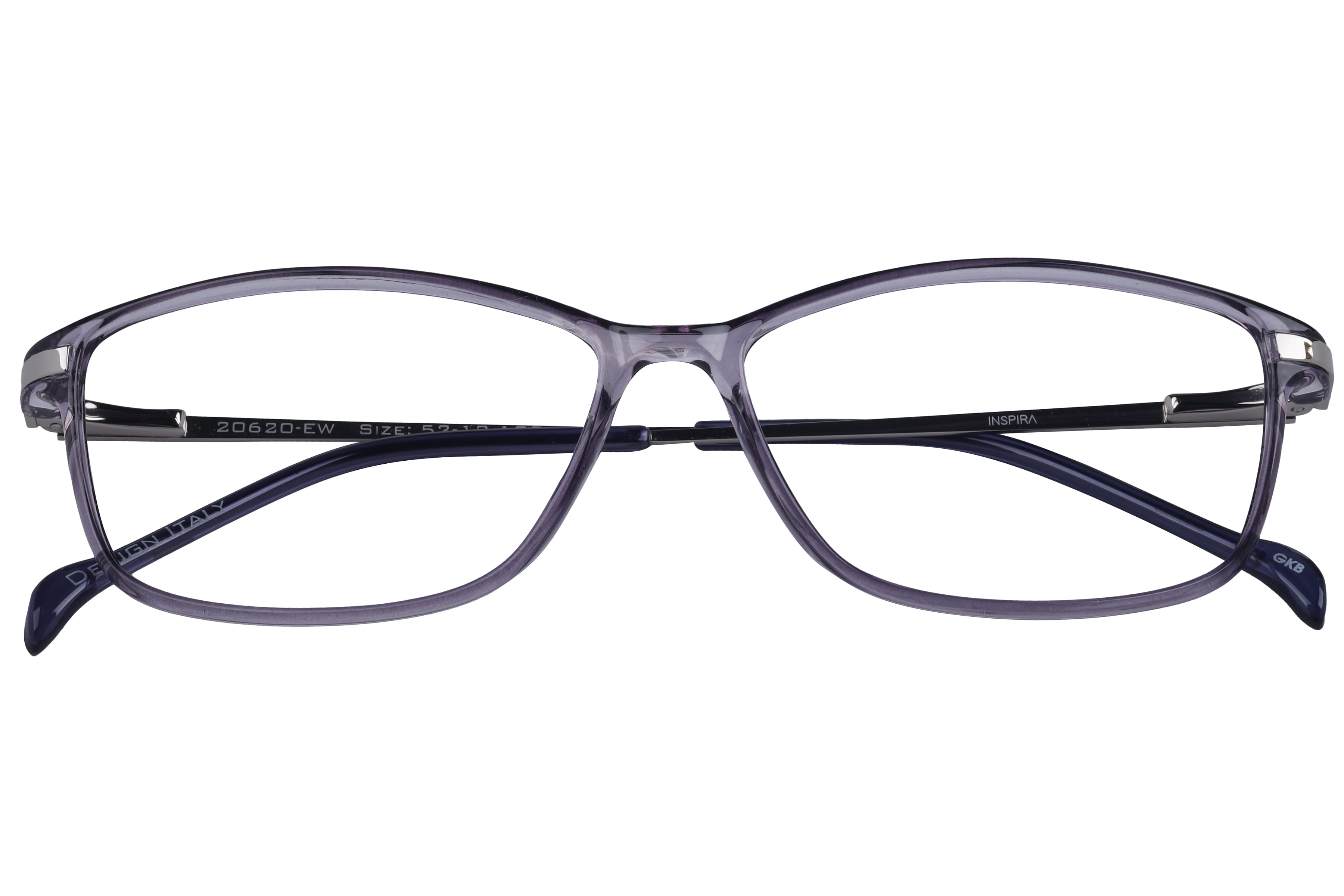 Inspira 20620-EW Frame Transparent Grey Female Full Metal Frame — view 4