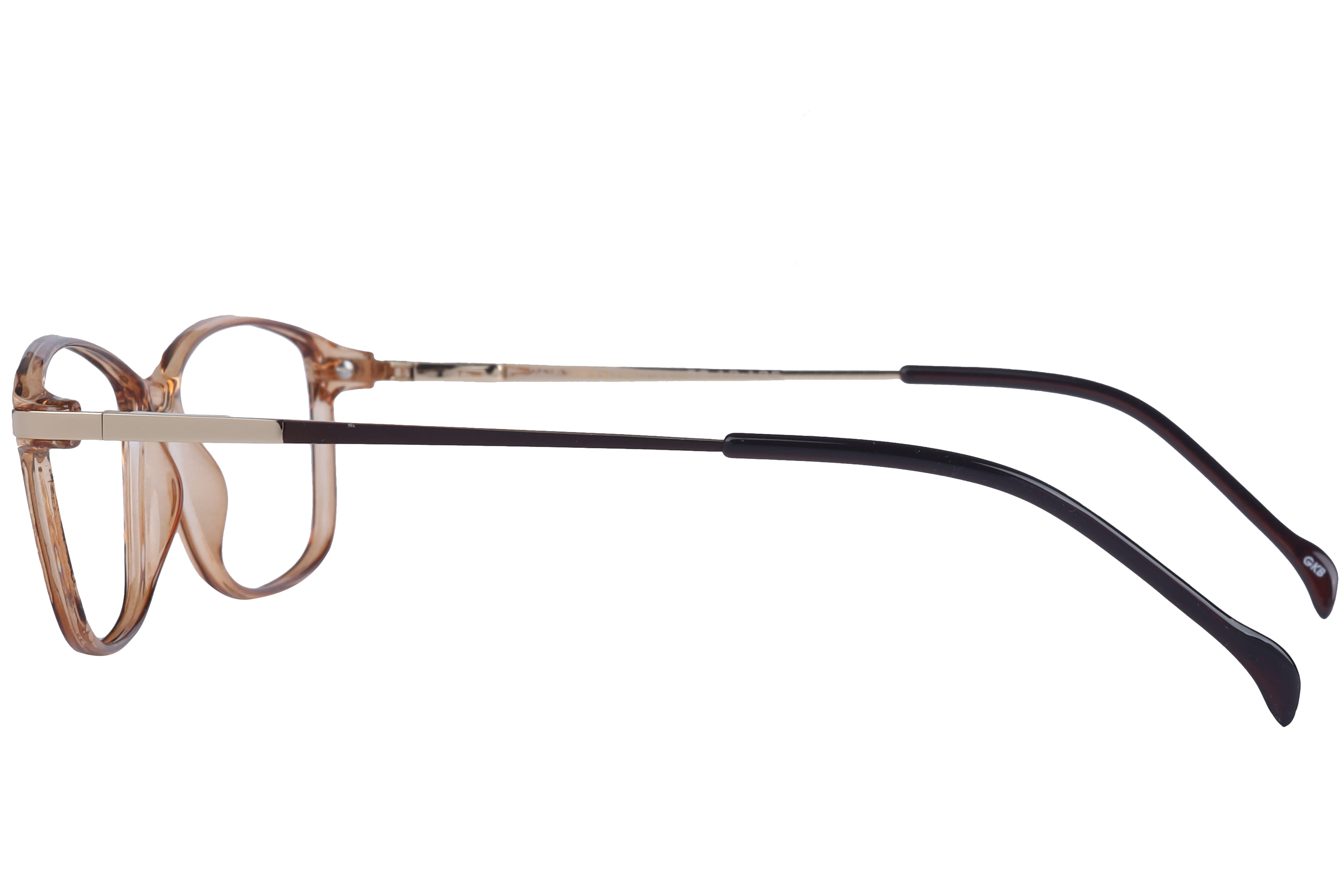 Inspira 20620-EW Frame Transparent Brown Female Full Metal Frame — Transparent Brown frame — view 3
