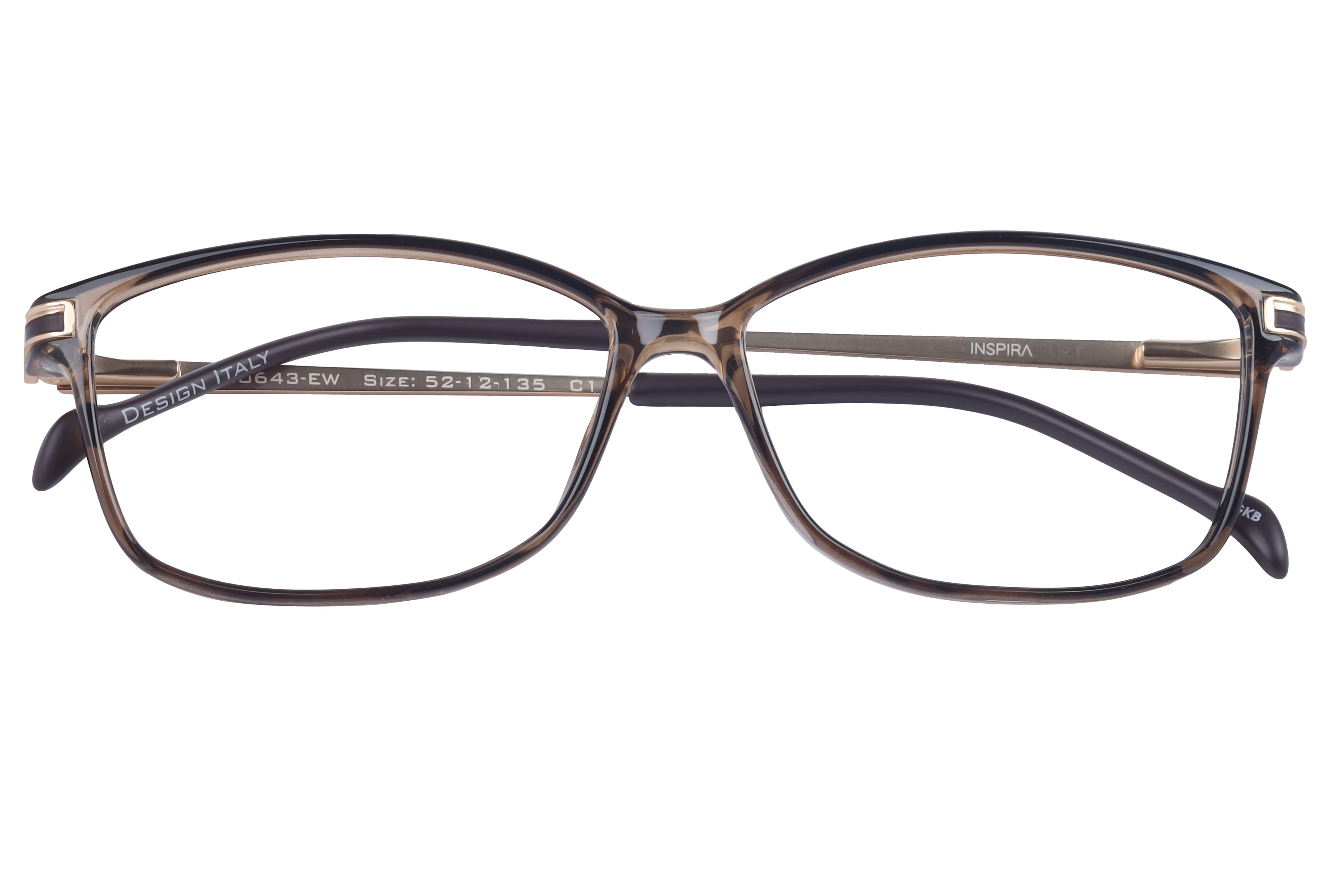 Inspira 20643-EW Frame Brown Female Full Metal Frame — Brown frame — view 4