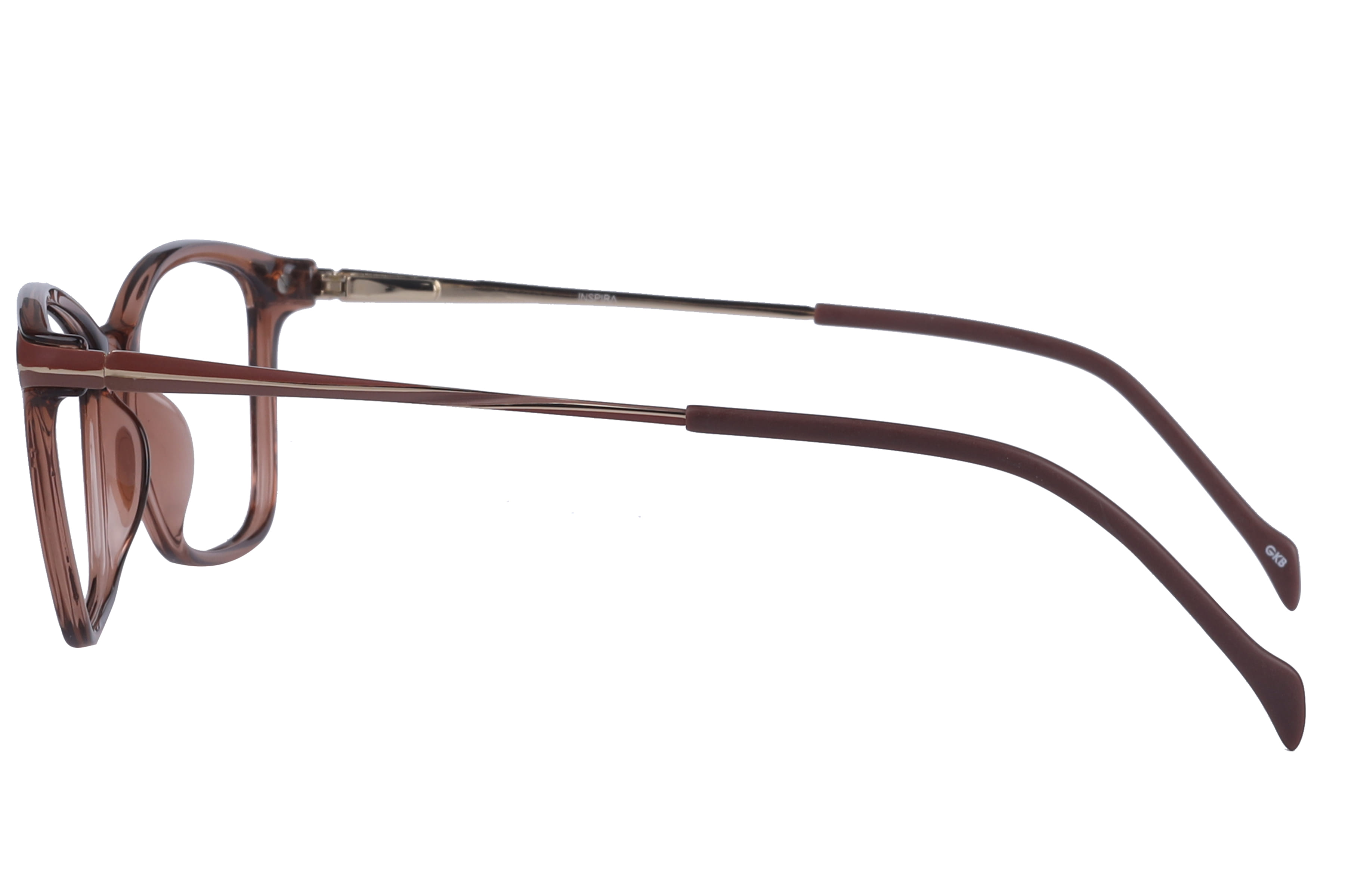Inspira 20823-DZ Frame Transparent Brown Female Full Metal Frame — view 3