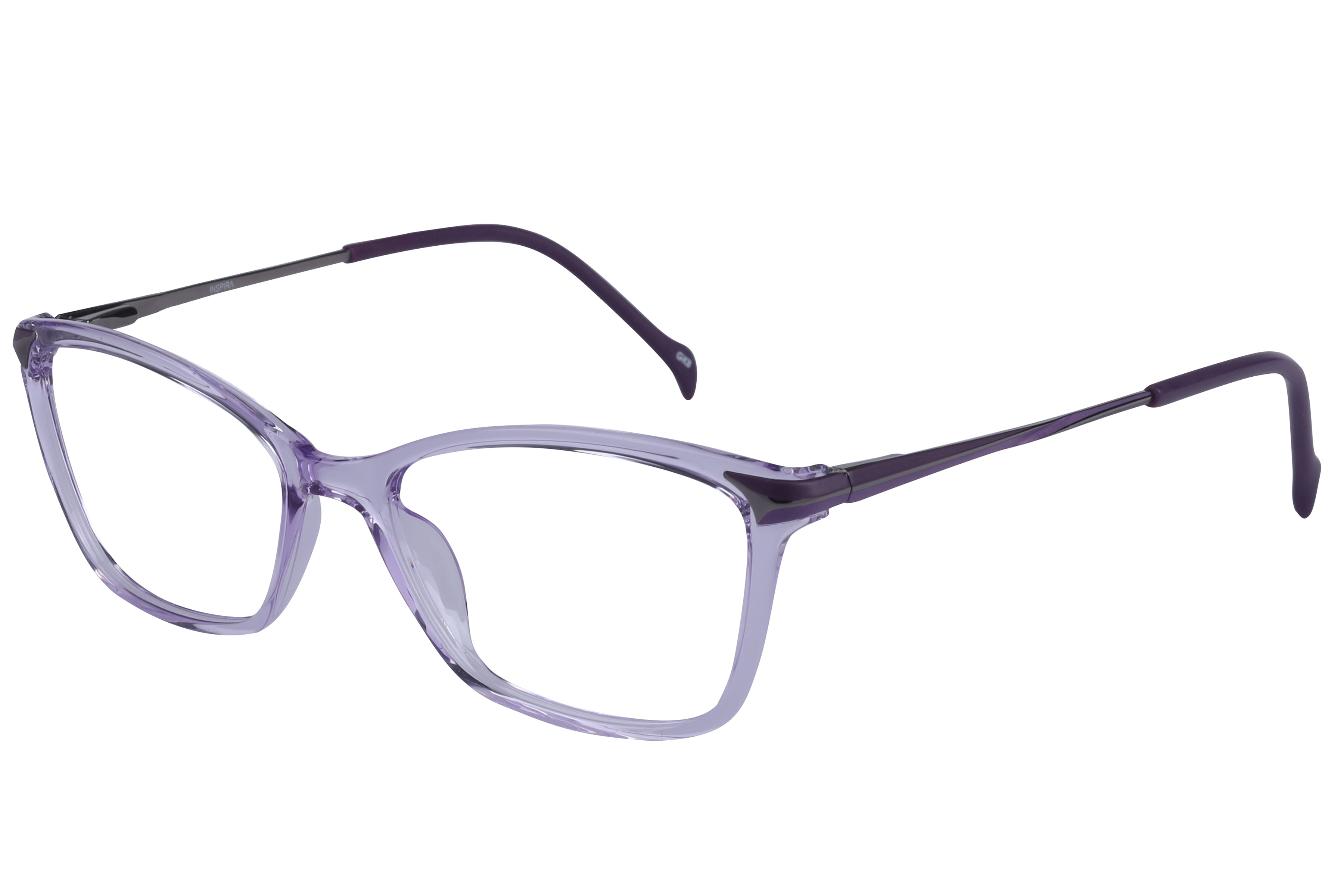 Inspira 20823-DZ Frame Transparent Violet Female Full Metal Frame — view 1