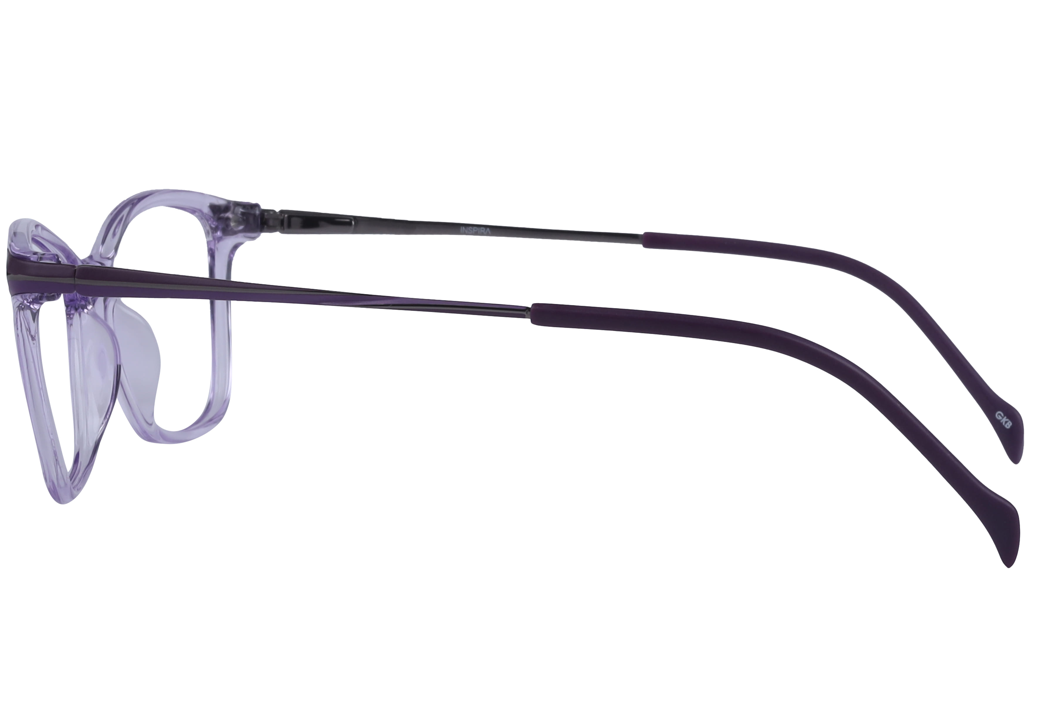 Inspira 20823-DZ Frame Transparent Violet Female Full Metal Frame — view 3
