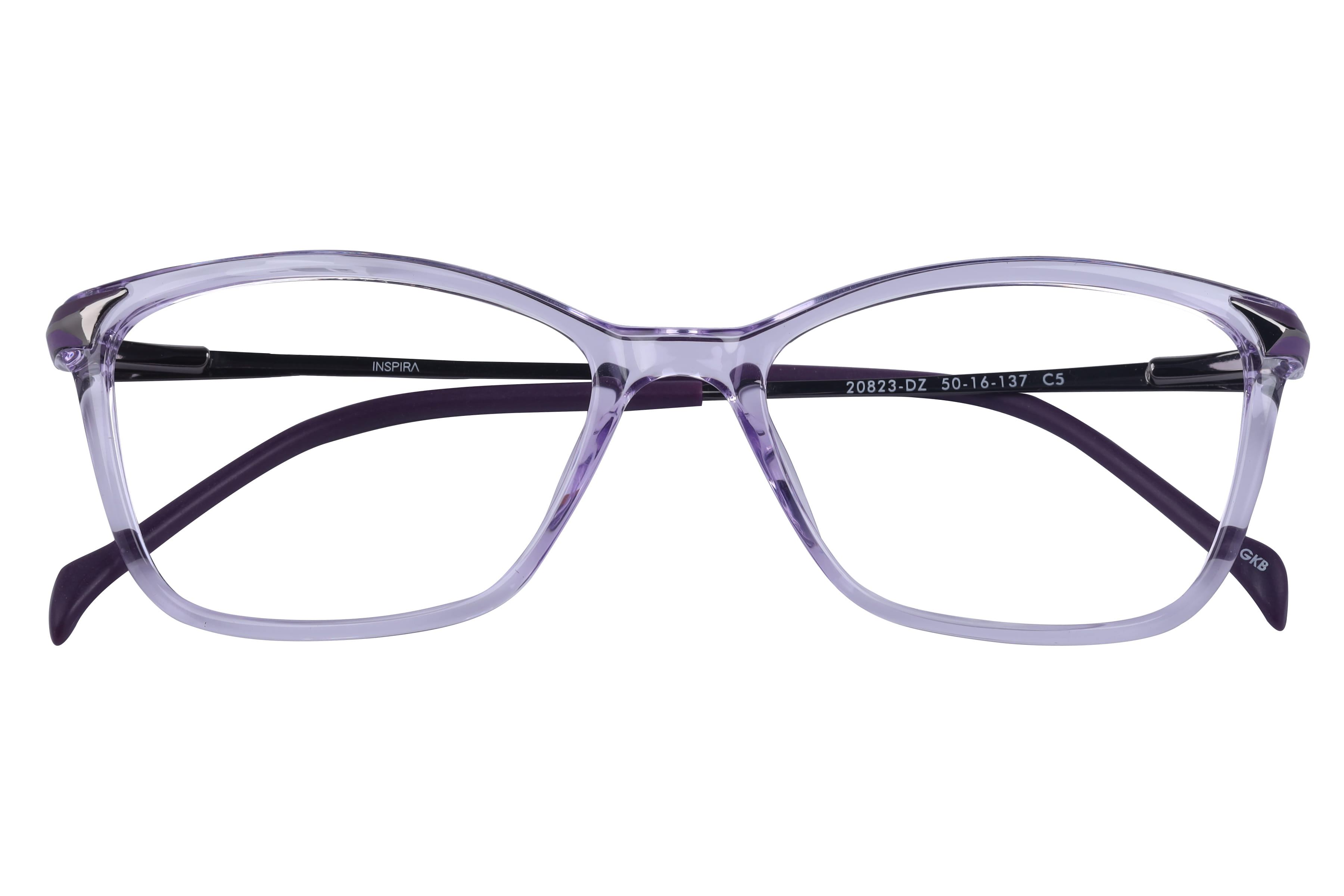 Inspira 20823-DZ Frame Transparent Violet Female Full Metal Frame — view 4