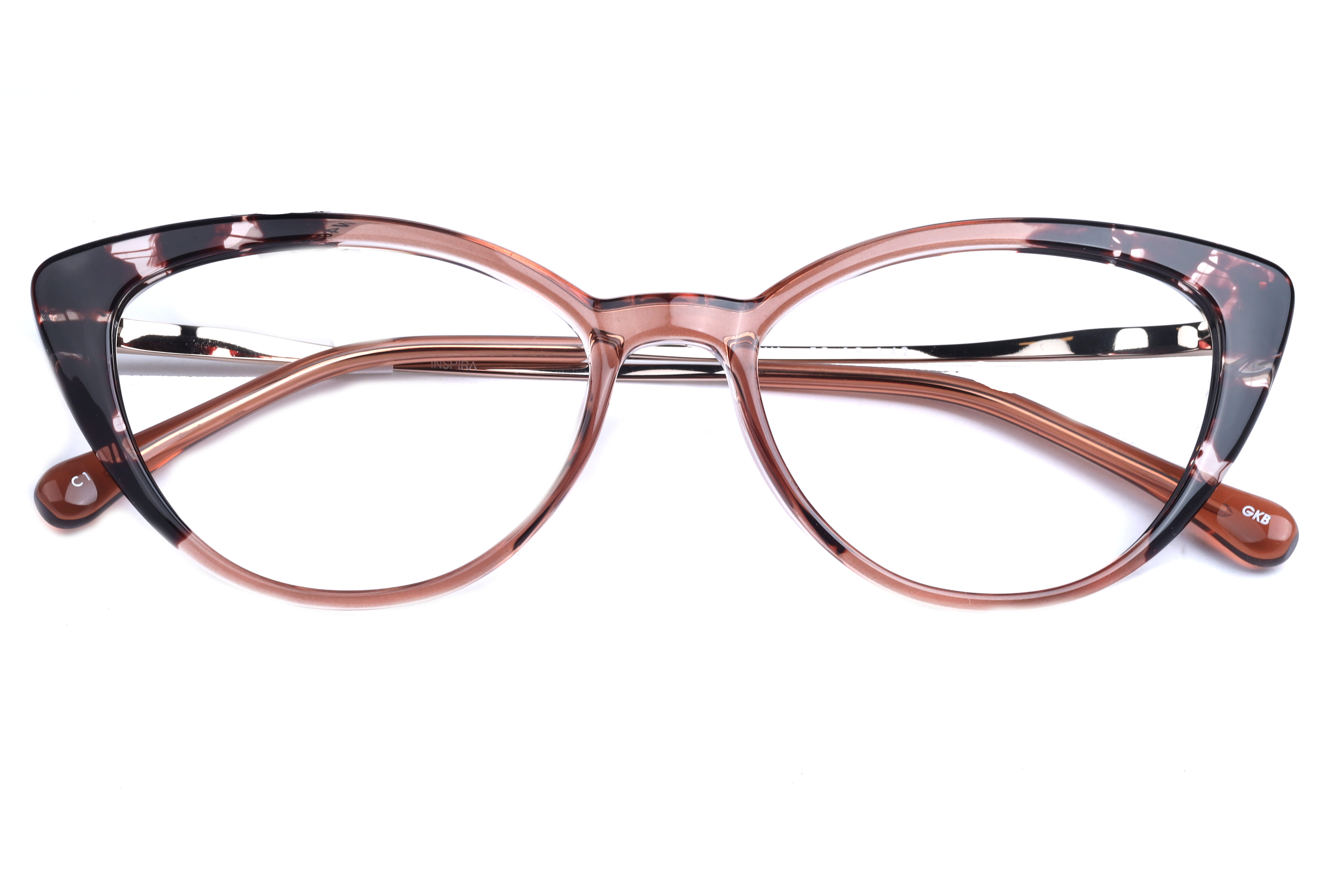 Inspira 50420-FW Frame Havana Female Full Metal Frame — view 3