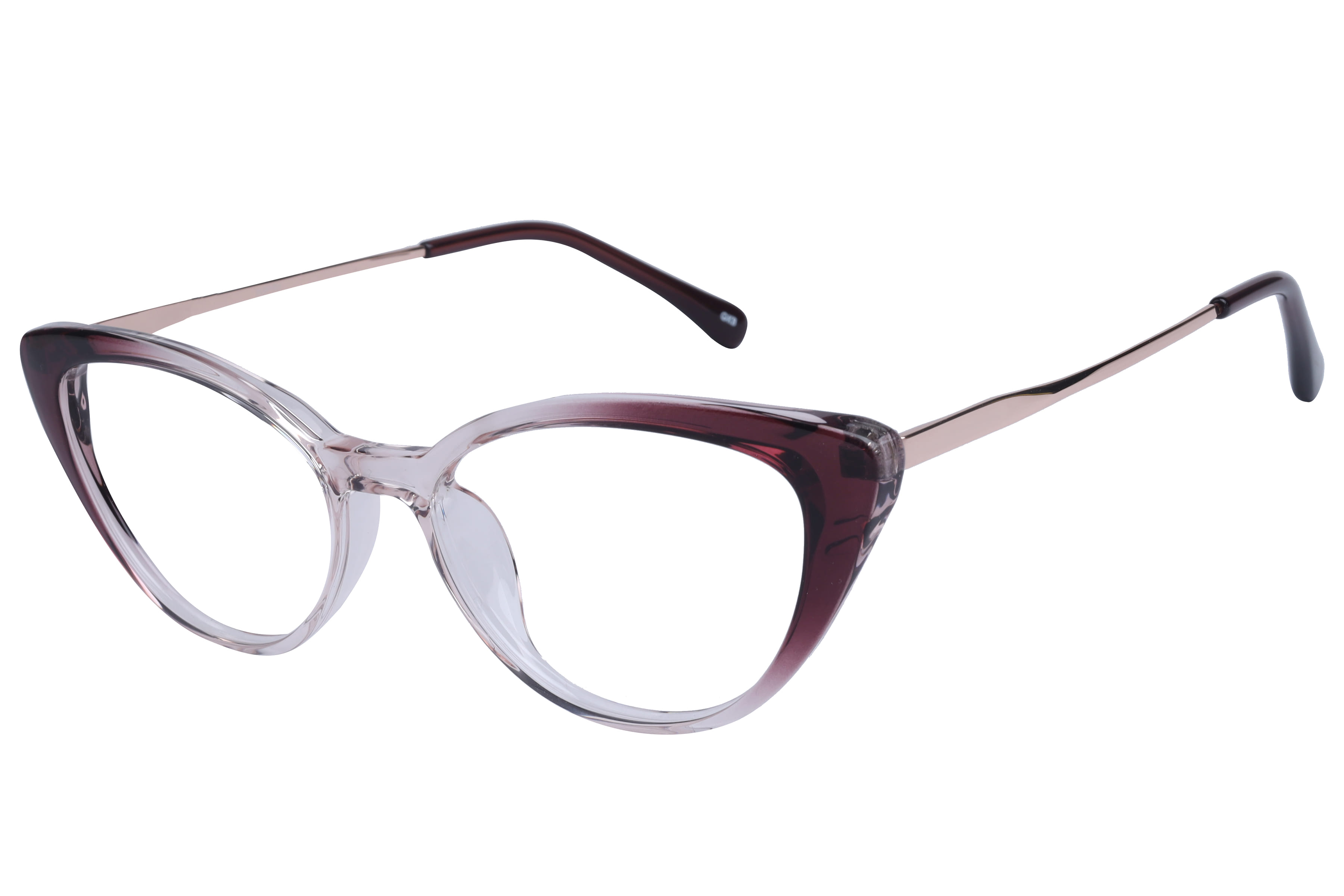 Inspira 50420-FW Frame Transparent Pink Female Full Metal Frame — Transparent Pink frame — view 1