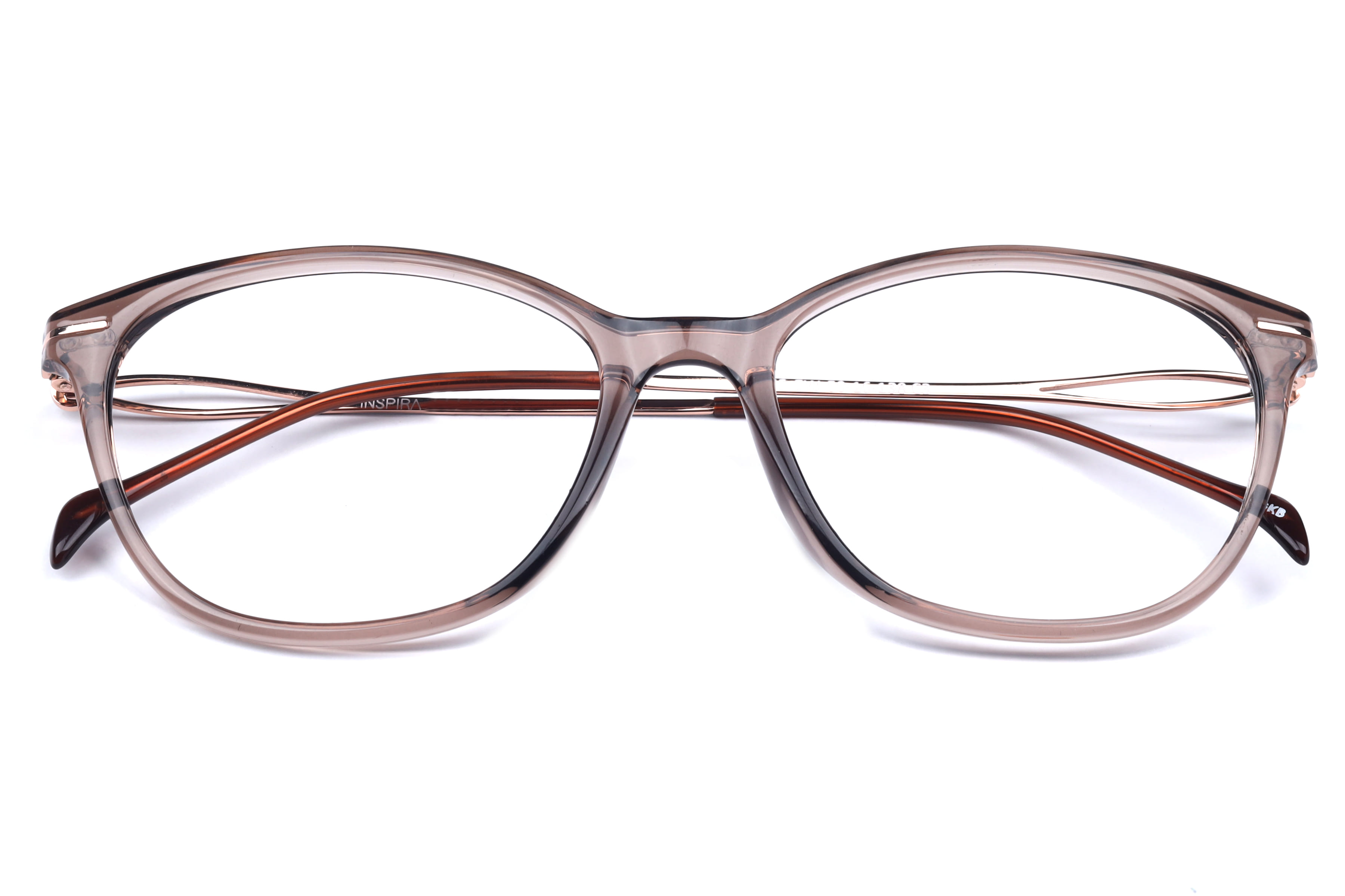 Inspira 20655-EW Frame Brown Female Full Metal Frame — Brown frame — view 4