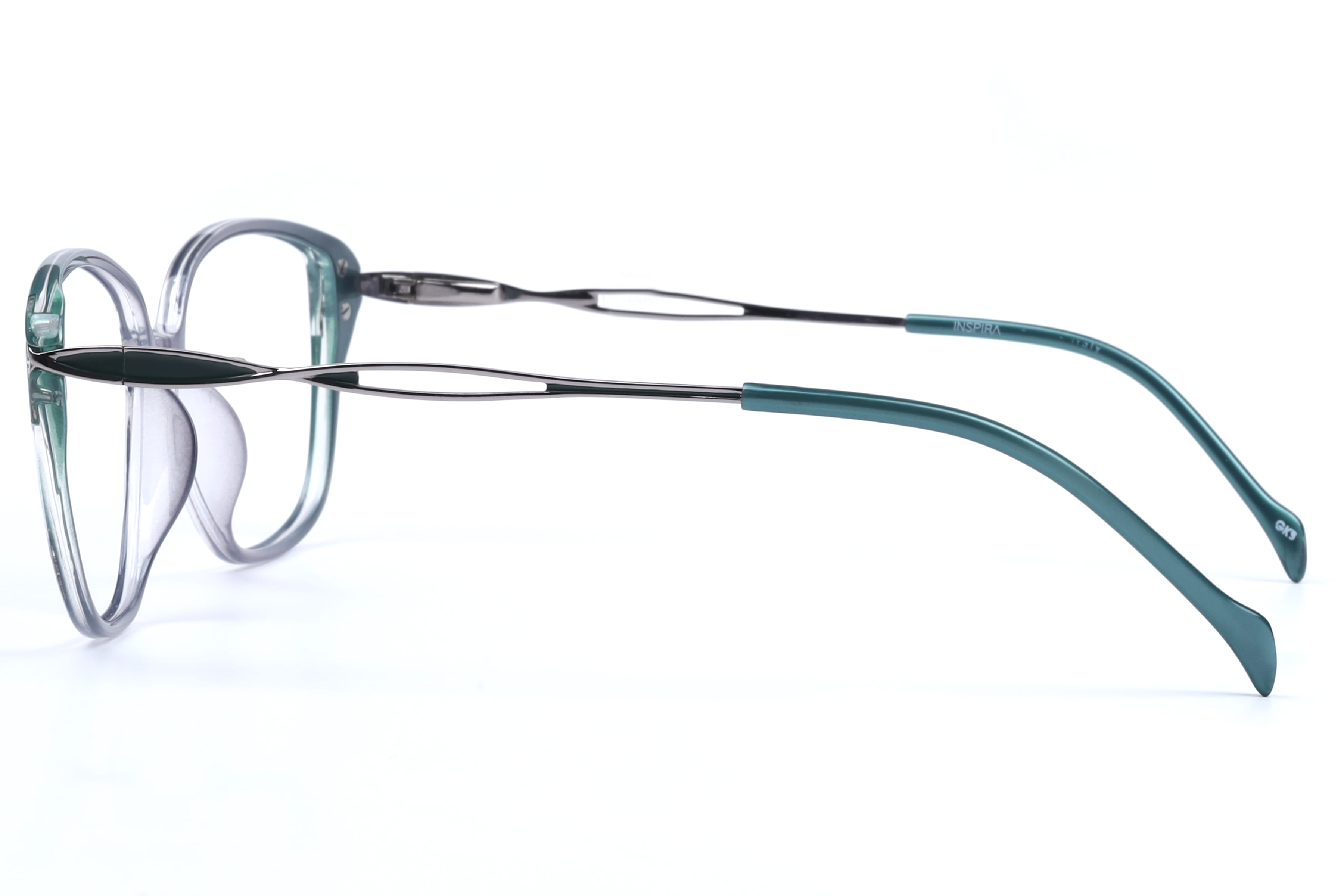 Inspira 20851-EW Frame Blue Female Full Metal Frame — Blue frame — view 3