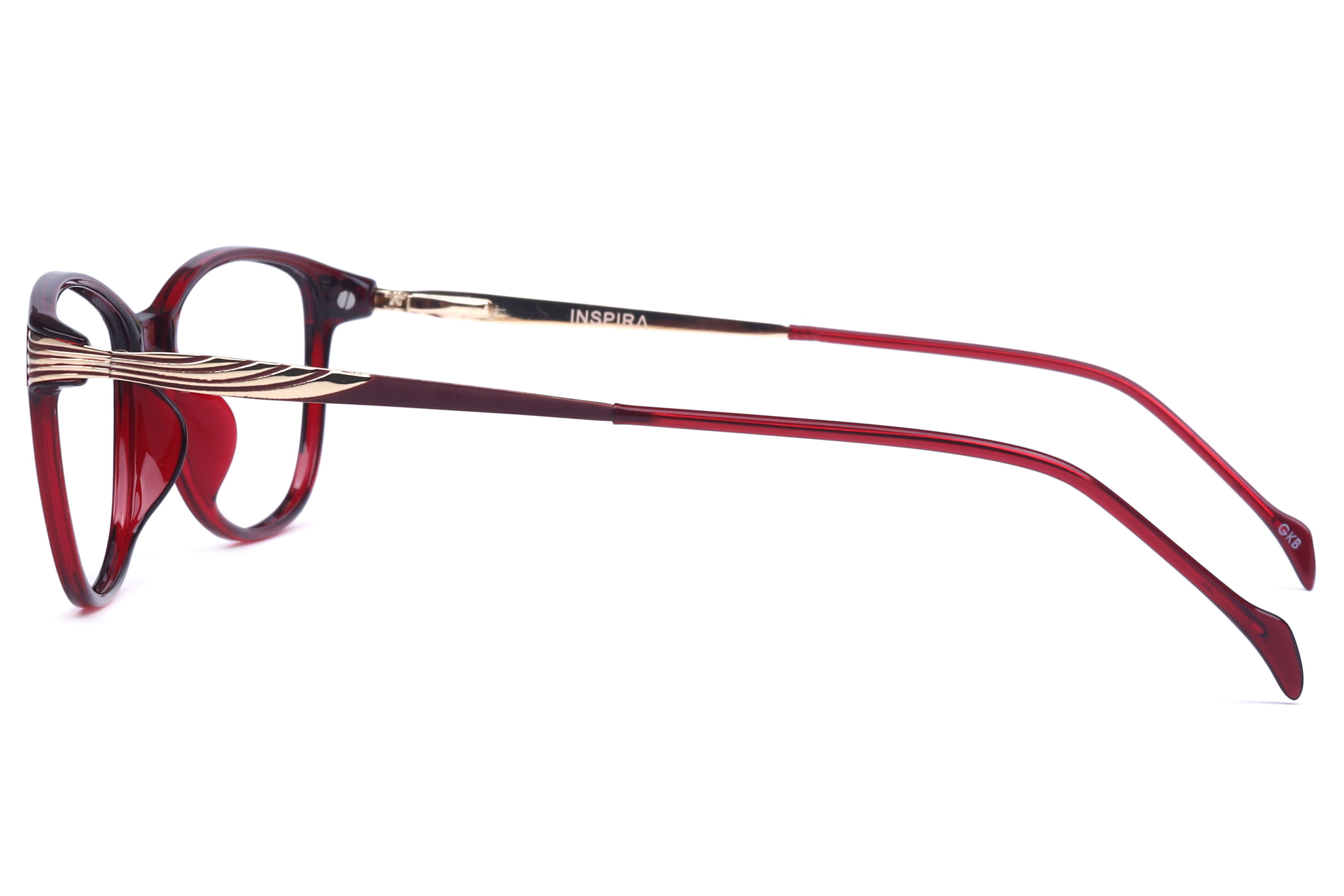 Inspira IP2047 Frame Red Female Full Metal Frame — Red frame — view 3