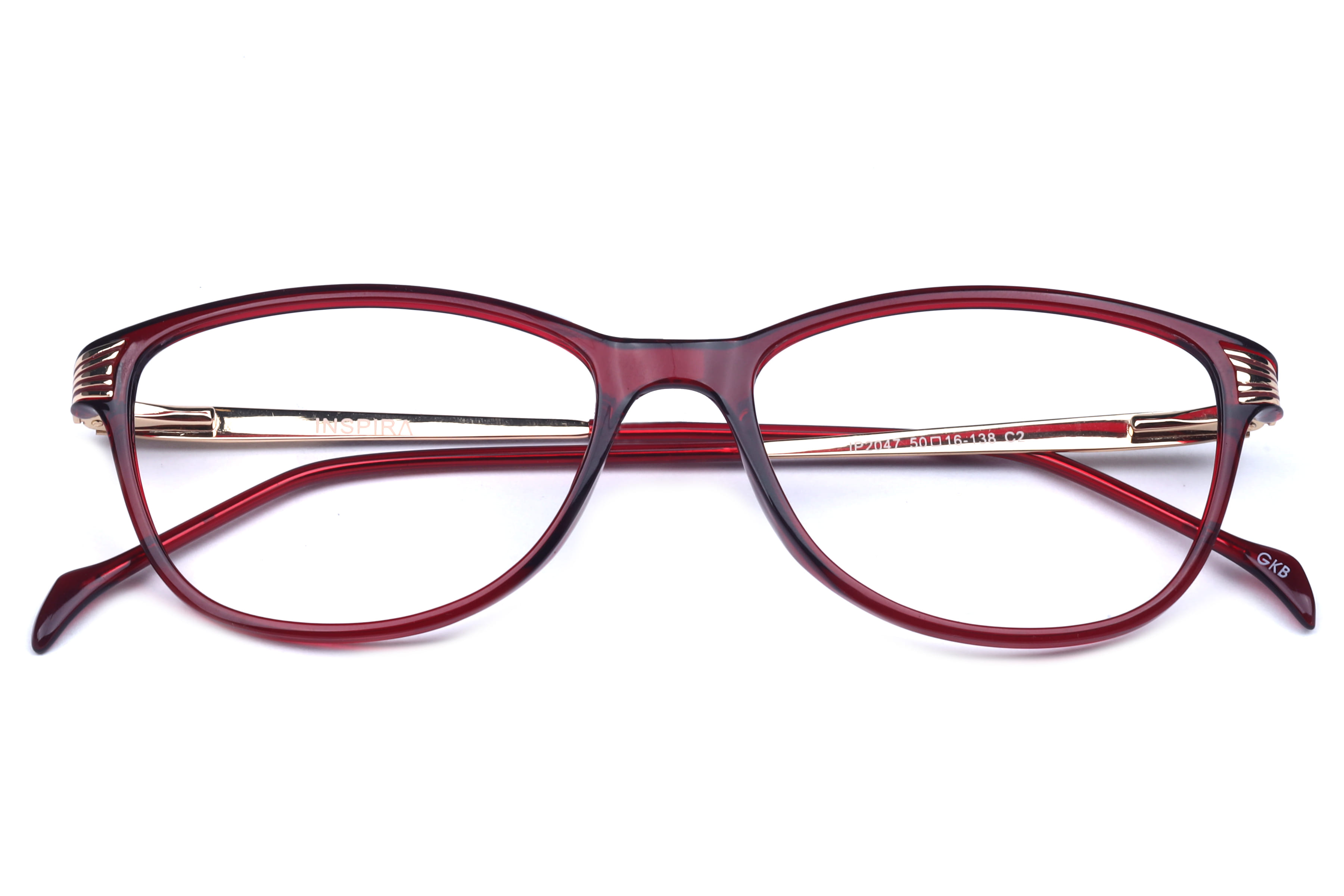 Inspira IP2047 Frame Red Female Full Metal Frame — Red frame — view 4