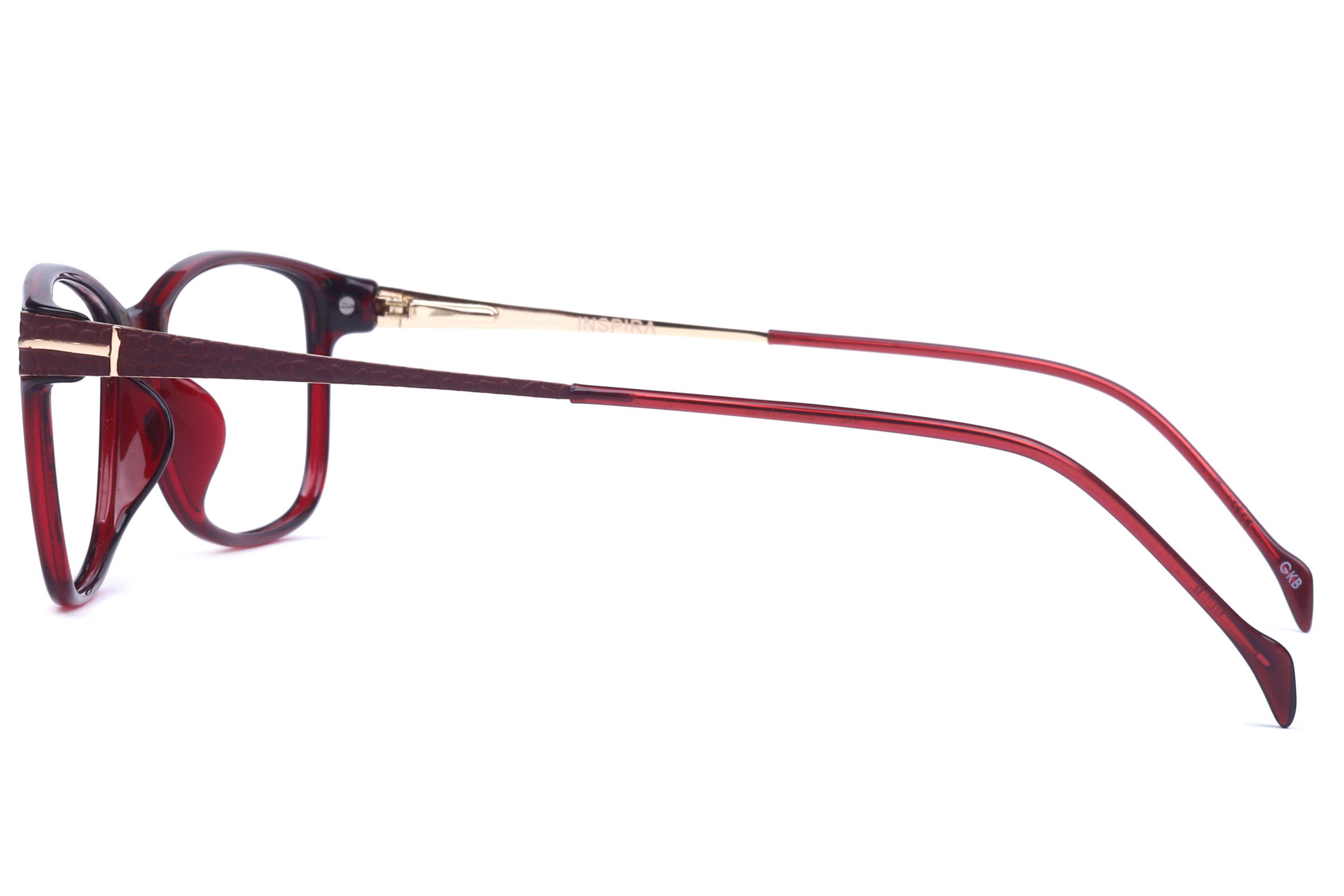 Inspira IP2204 Frame Red Female Full Metal Frame — Red frame — view 3