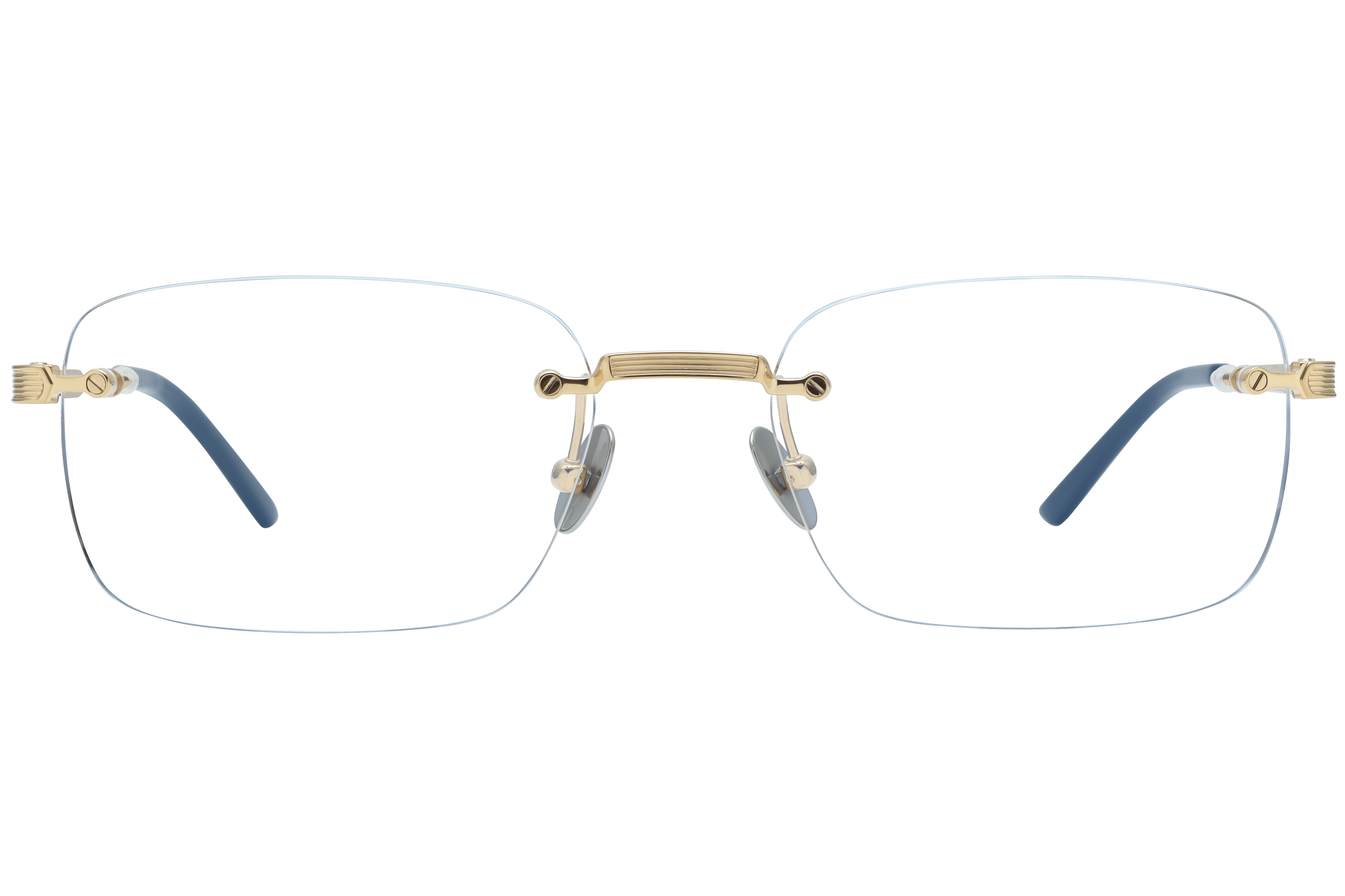 Cartier CT0349O Frame Gold Male RimLess Metal — Silver frame