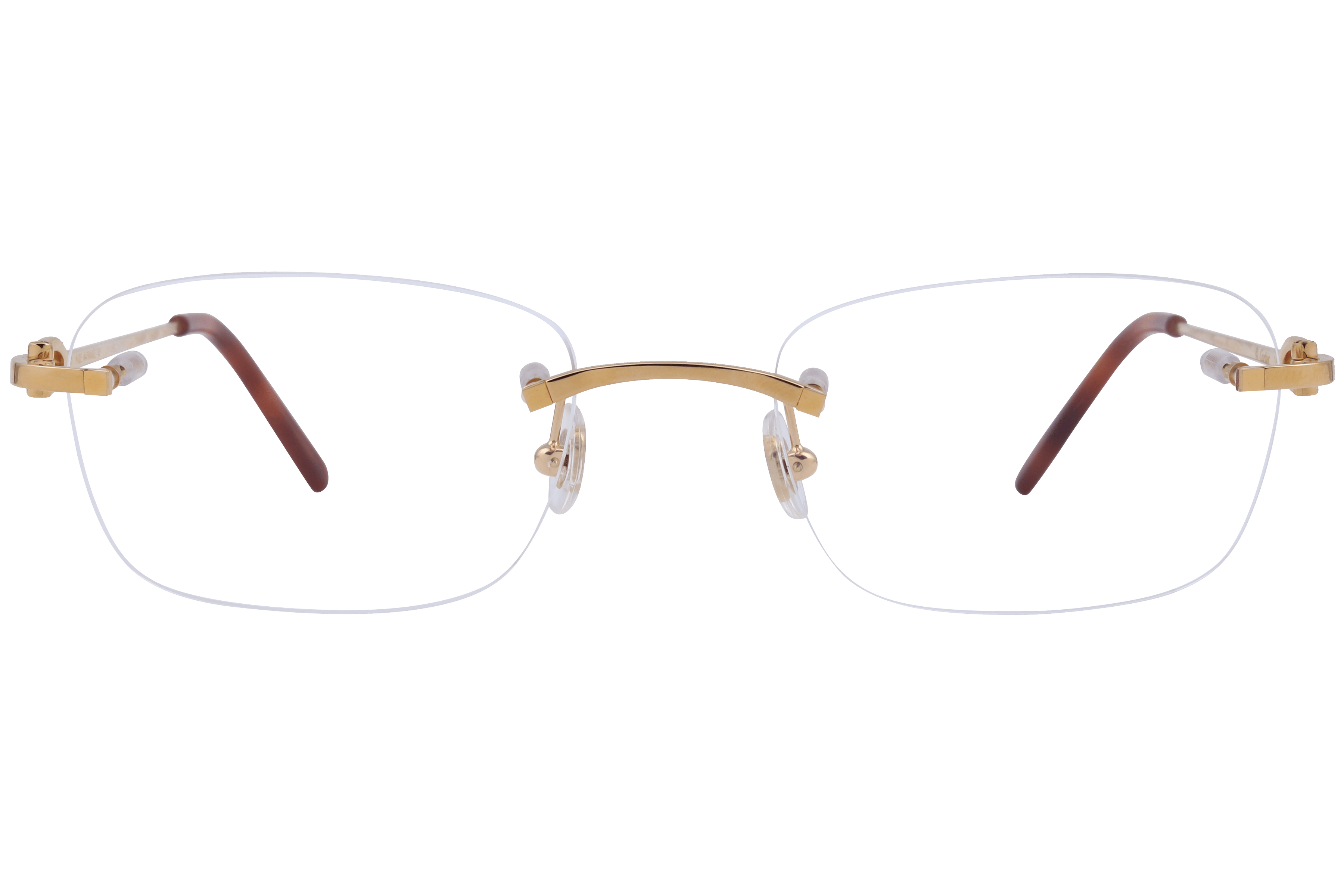 Cartier CT0050O Frame Gold Male RimLess Metal — Gold frame
