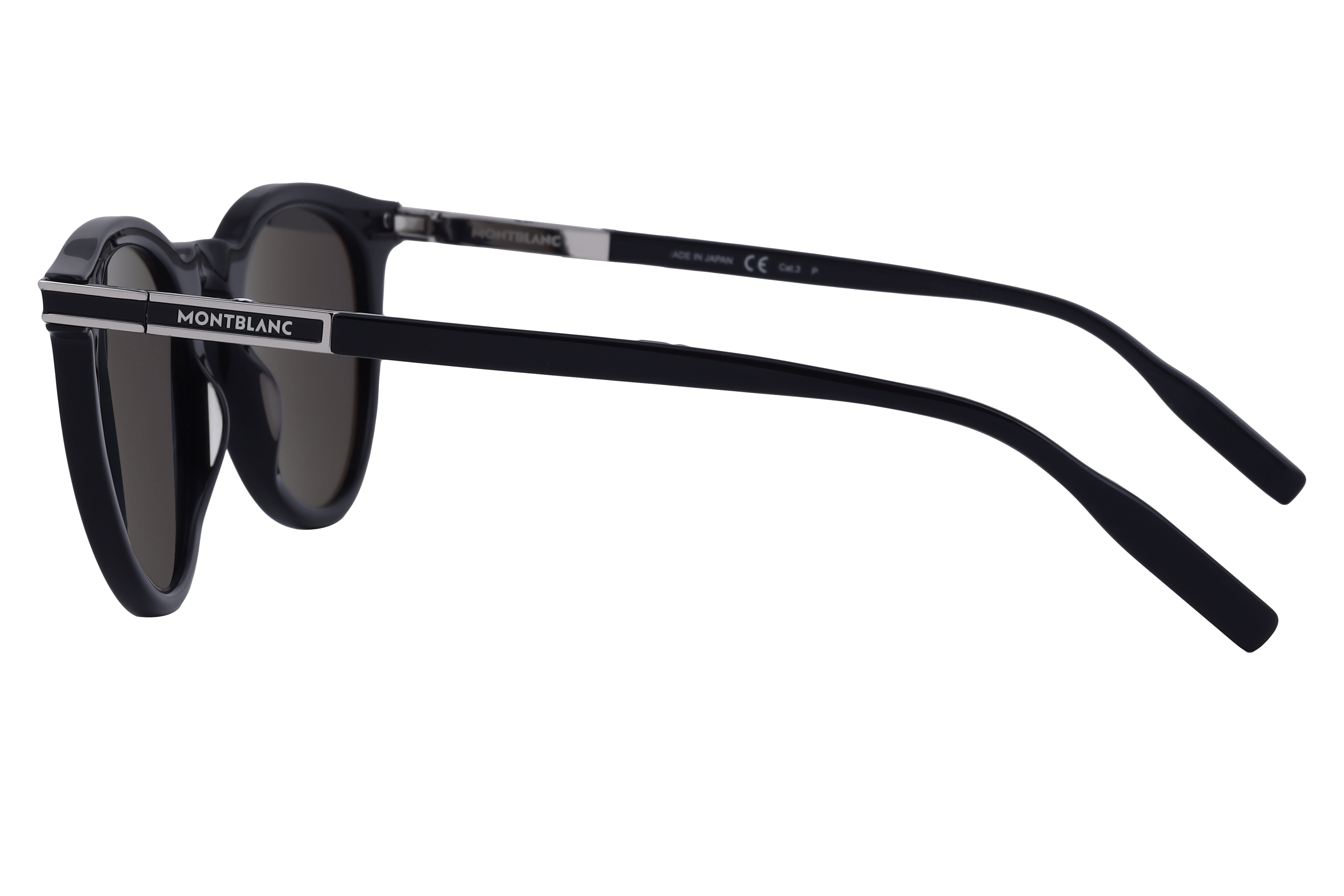 Mont Blanc N MB0041S Sunglass Black Female Full Shell Sunglass — Black frame — view 3