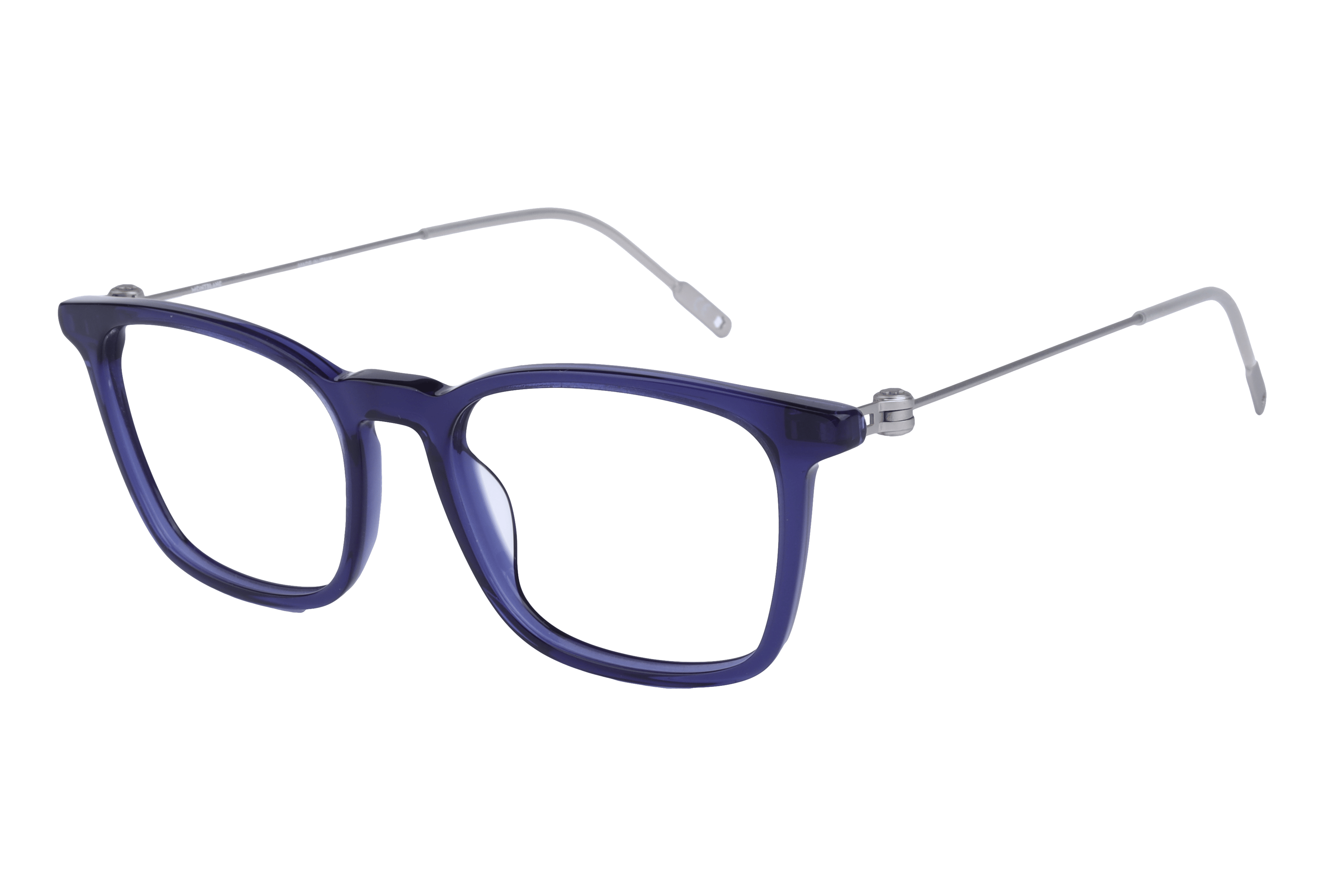 Mont Blanc N MB0005O Frame Blue Male Full Metal — Blue frame