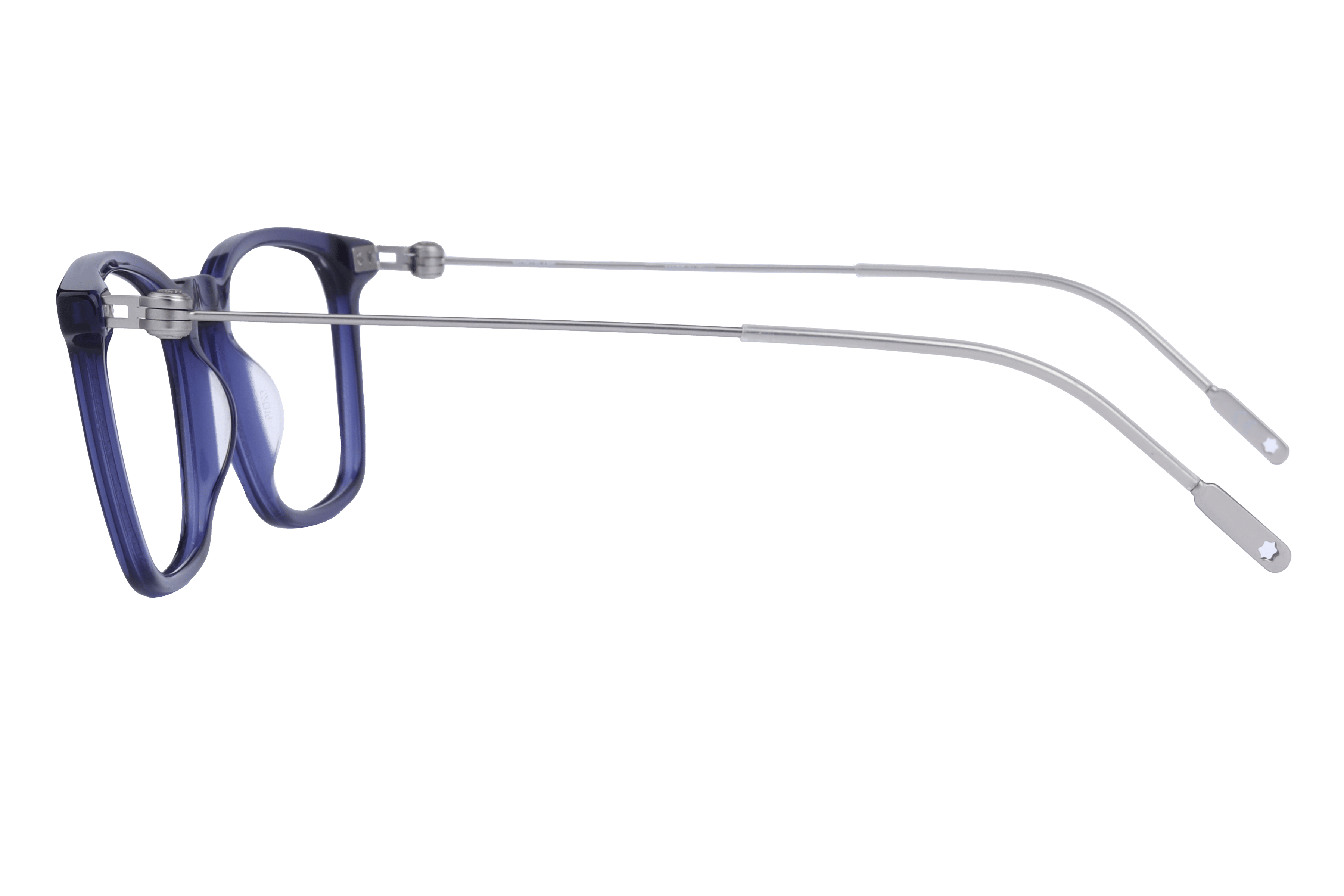 Mont Blanc N MB0005O Frame Blue Male Full Metal Frame — Blue frame — view 3