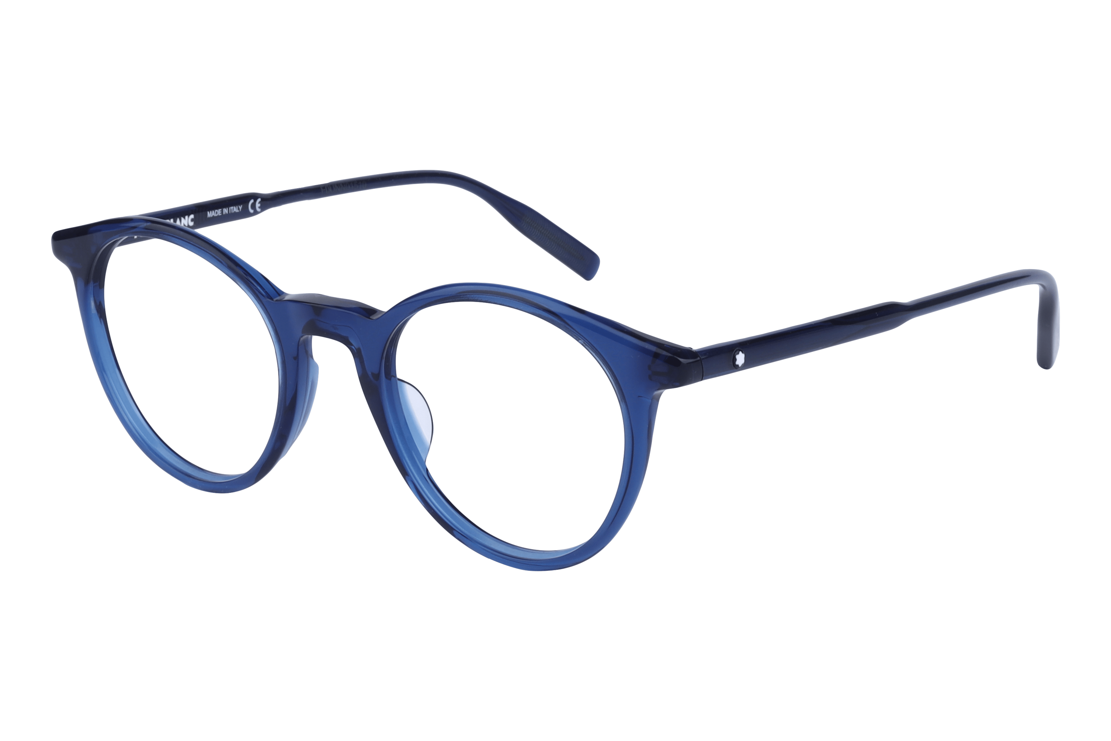 Mont Blanc N MB0009O Frame Blue Female Full Shell — Blue frame