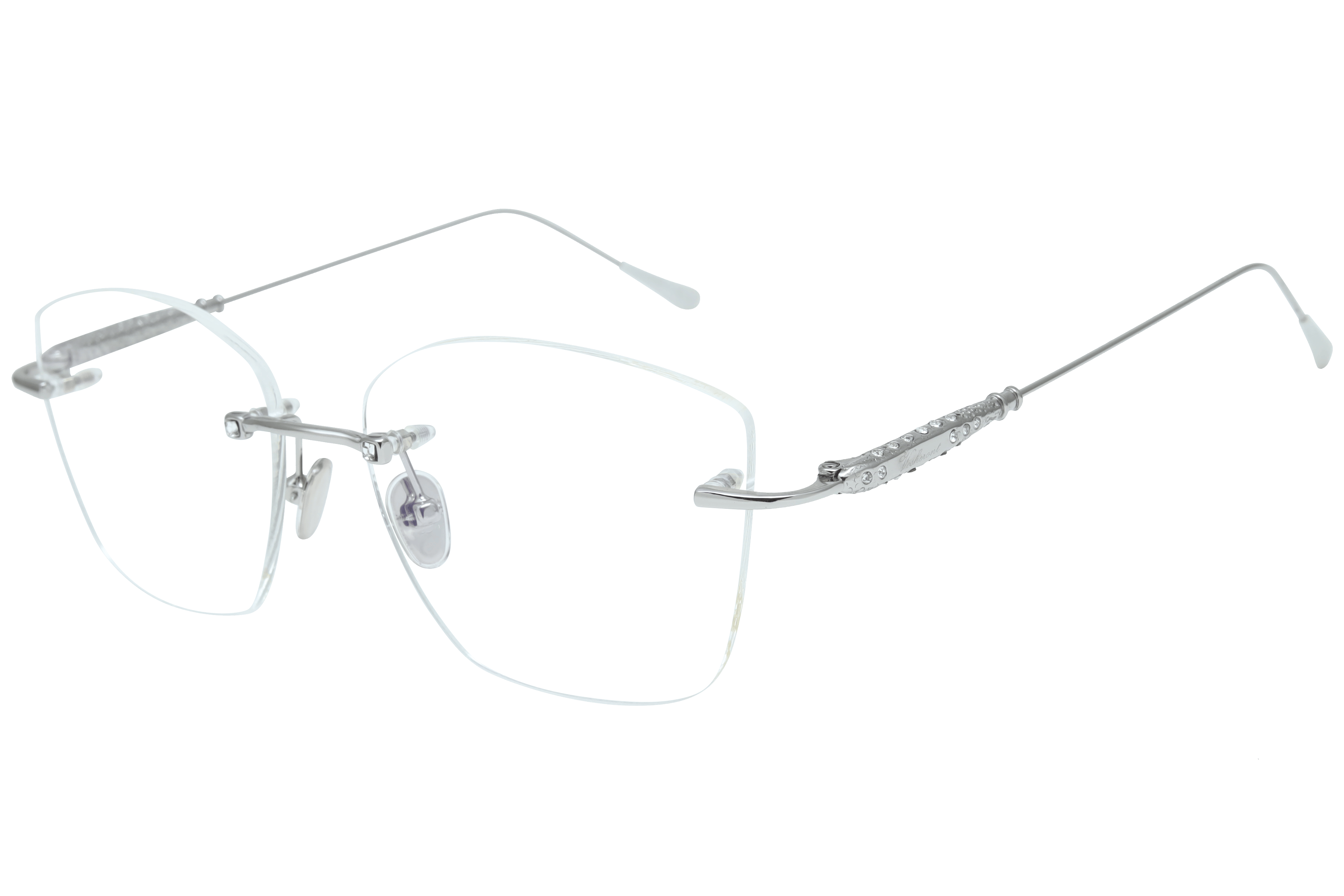 PAUL VOSHERONT PV390 Frame Silver Female RimLess Metal Frame — view 1