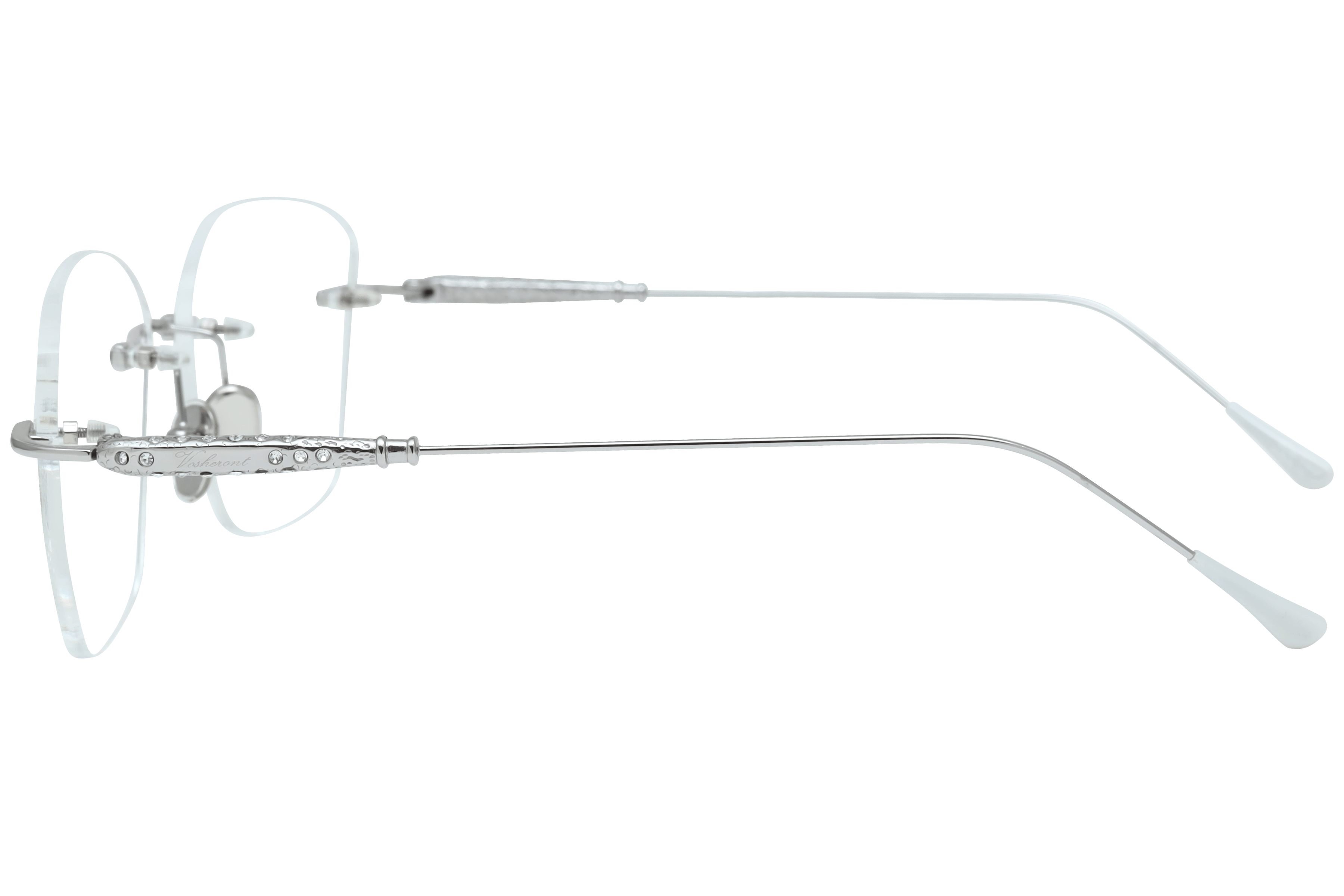 PAUL VOSHERONT PV390 Frame Silver Female RimLess Metal Frame — view 3