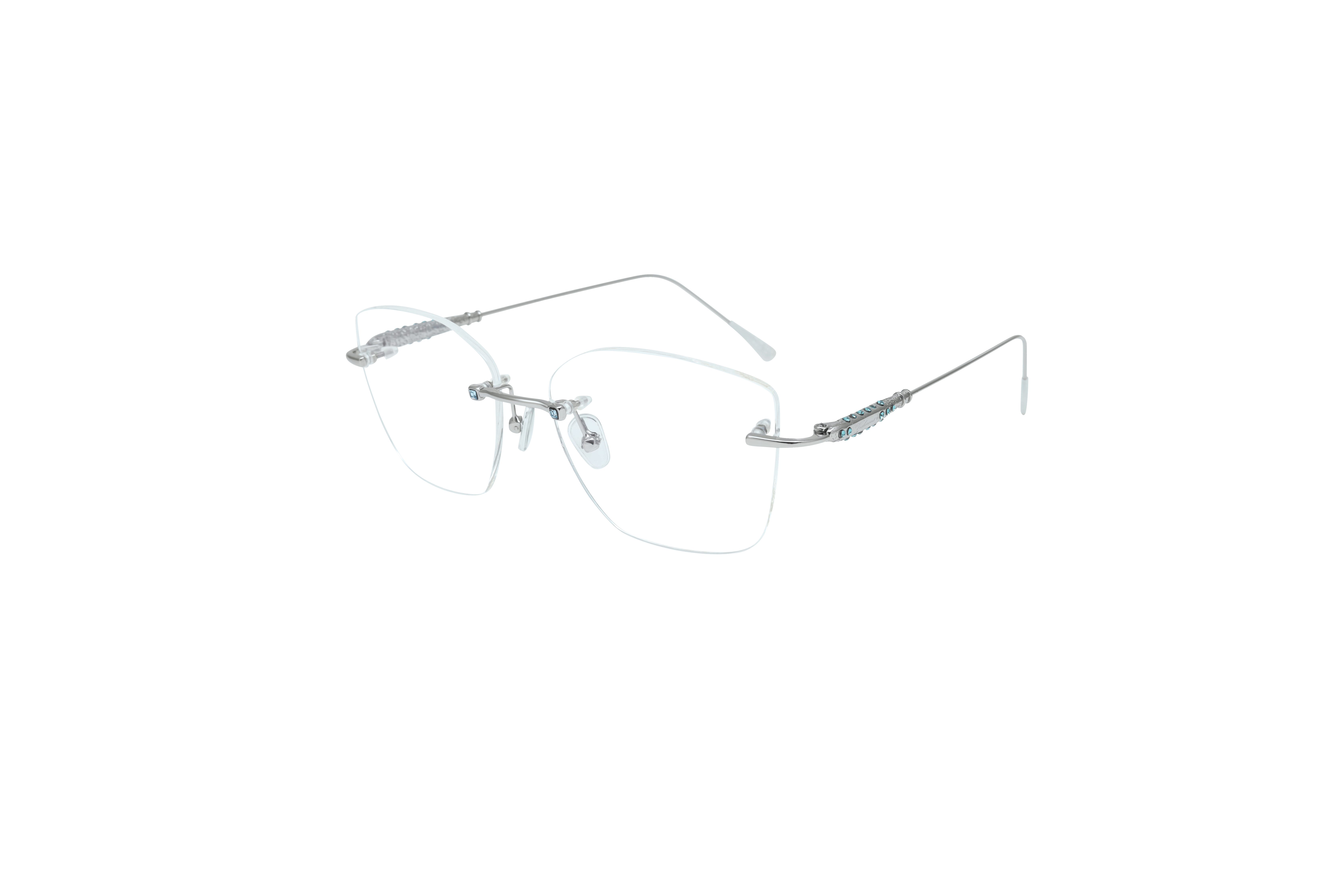 PAUL VOSHERONT PV390 Frame Silver Female RimLess Metal Frame — view 1