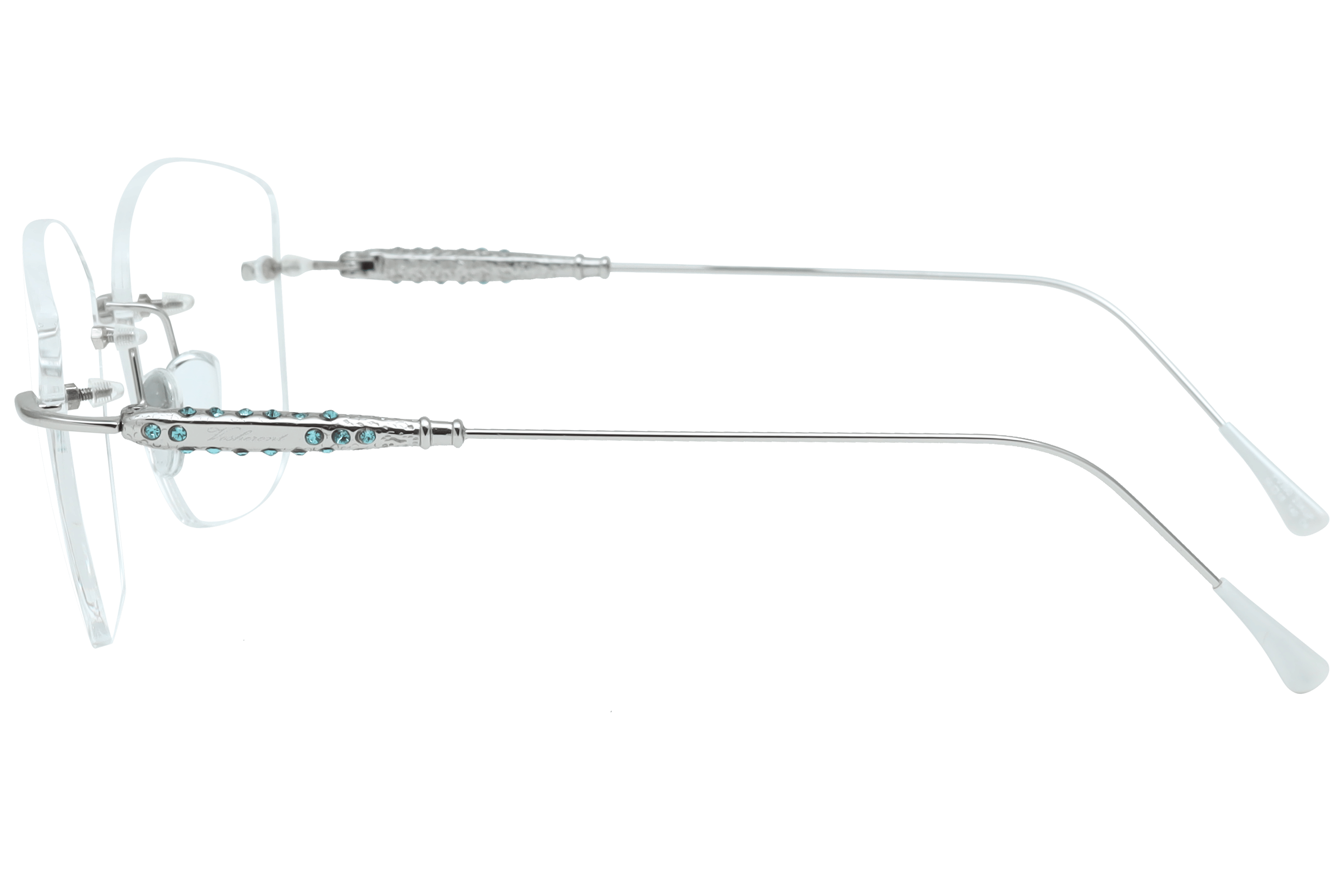PAUL VOSHERONT PV390 Frame Silver Female RimLess Metal Frame — view 3