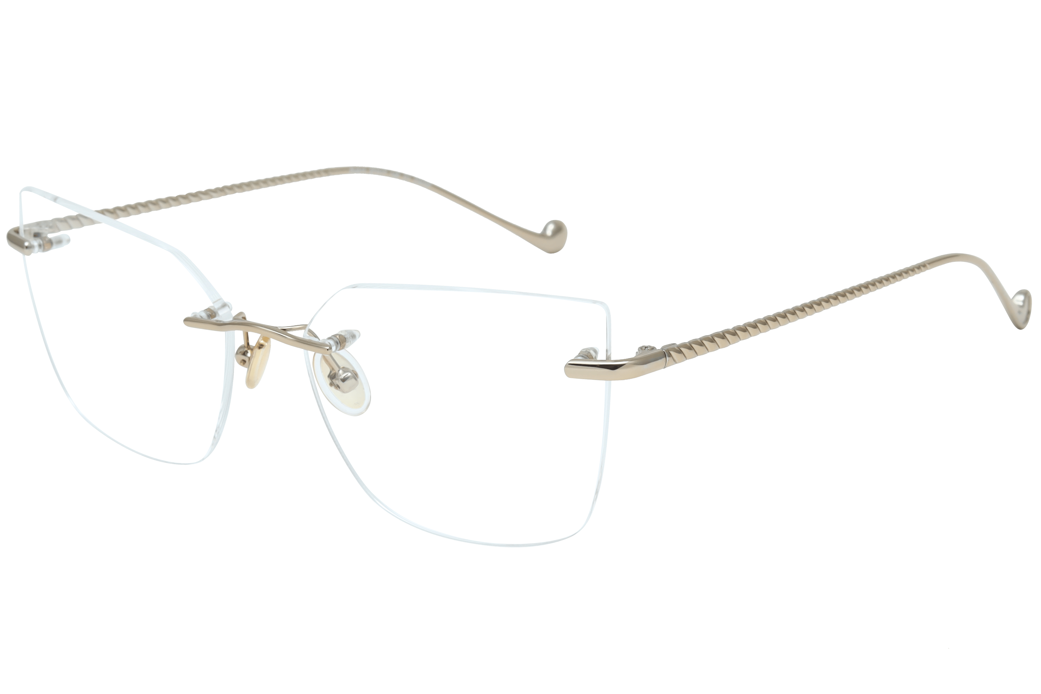 PAUL VOSHERONT PV611 Frame Gold Female RimLess Metal Frame — view 1
